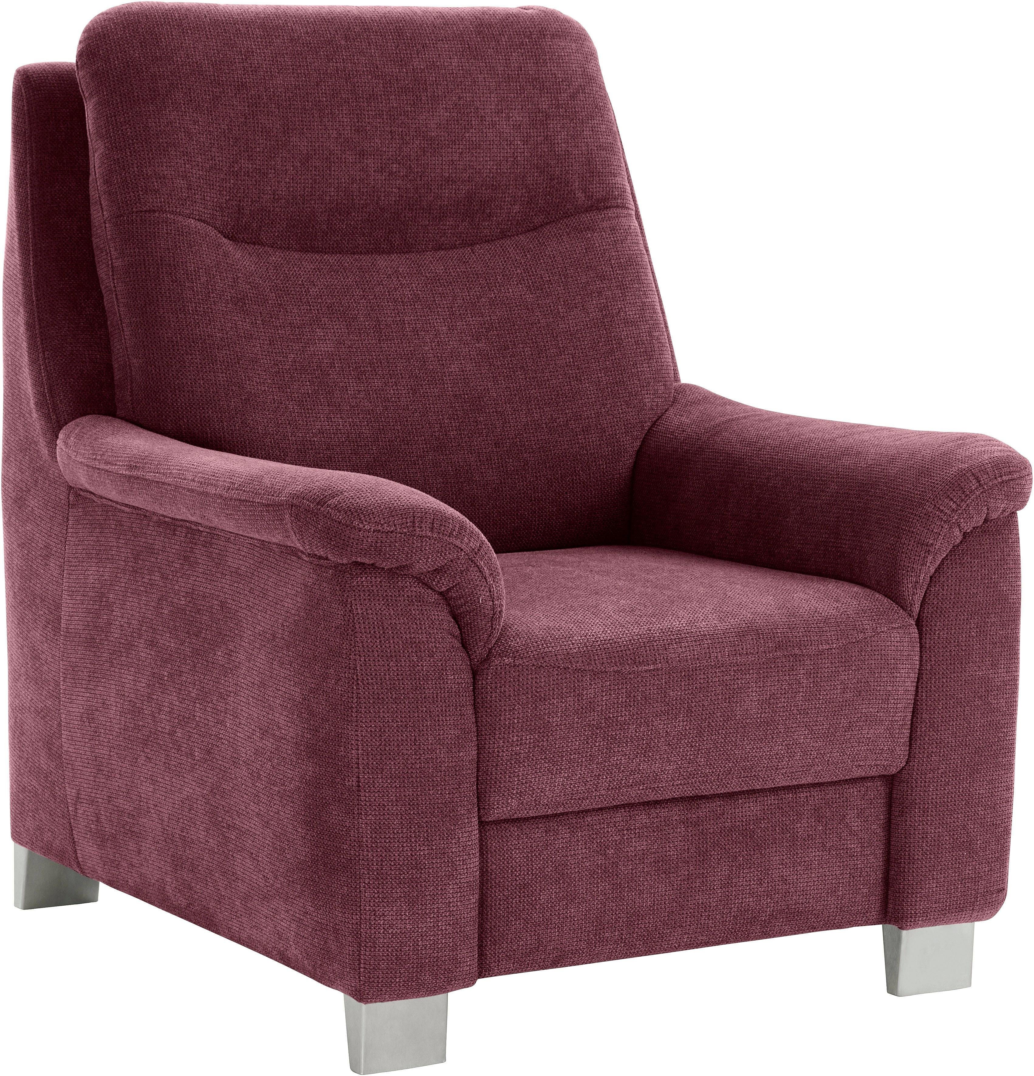sit&more Fauteuil Boccaccio met binnenvering en verstelbare hoofdsteun