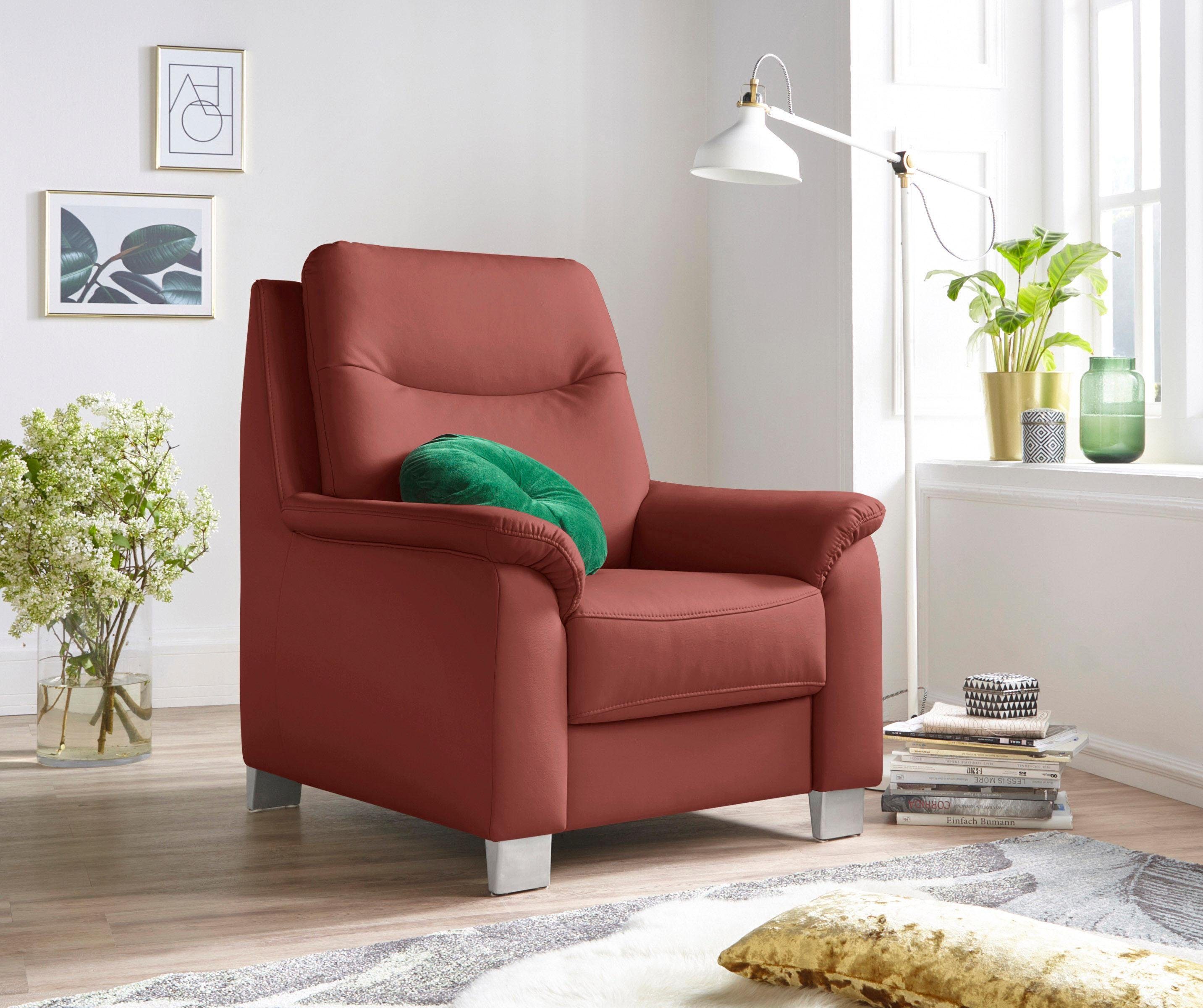 sit&more Fauteuil met binnenvering en verstelbare hoofdsteun,