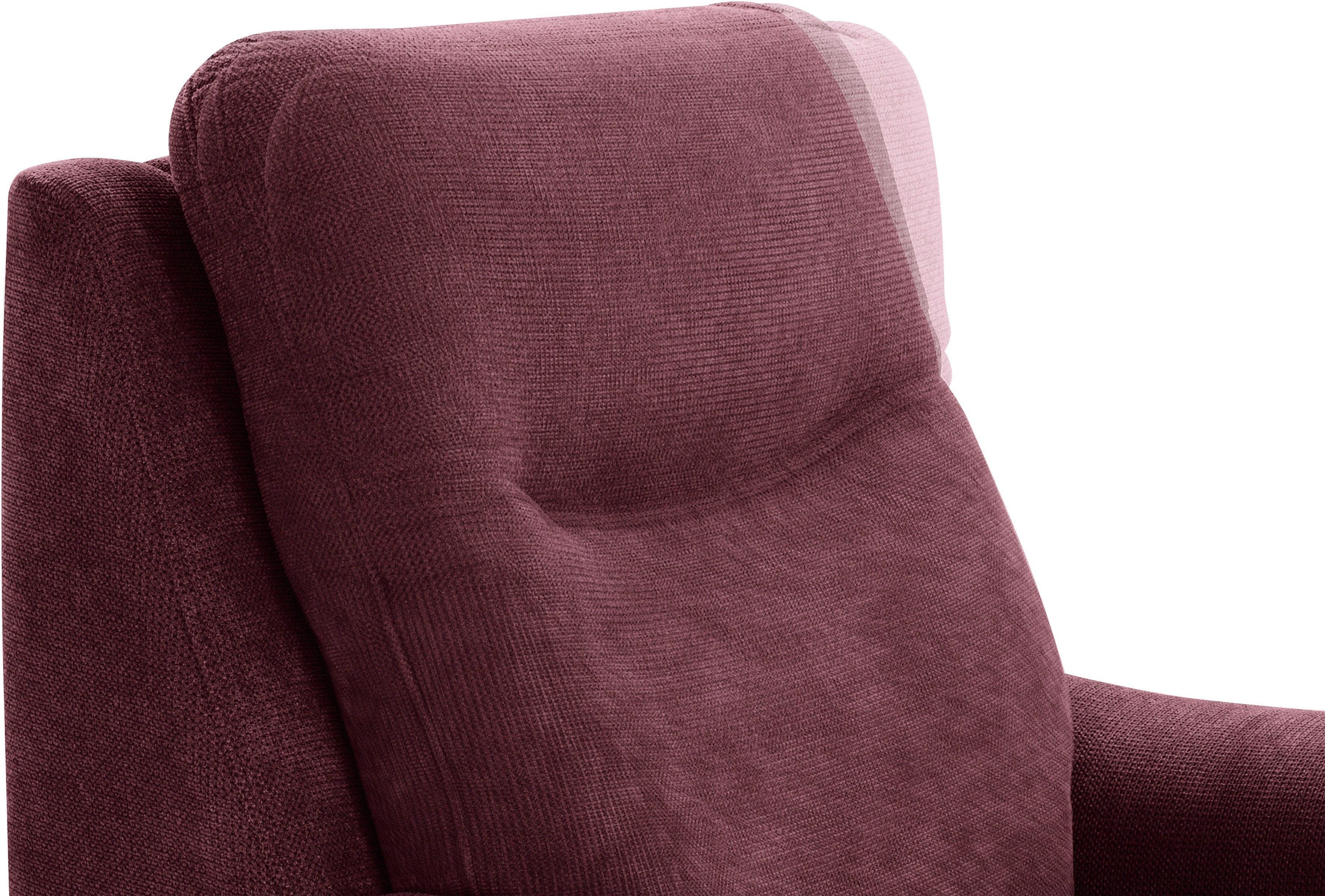sit&more Fauteuil Boccaccio met binnenvering en verstelbare hoofdsteun