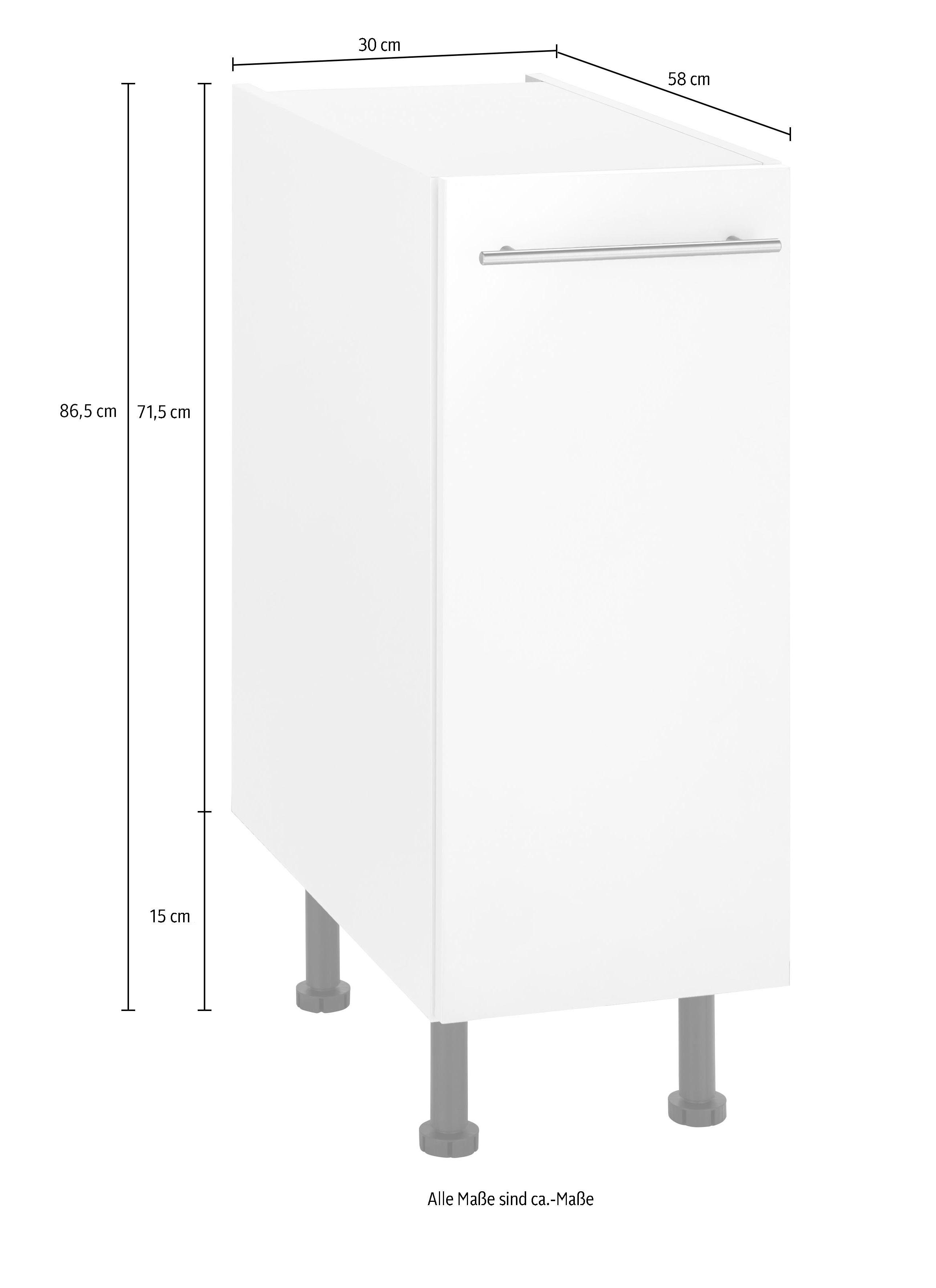 wiho Küchen Onderkast Ela Breedte 30 cm, lade met ingenieuze indeling