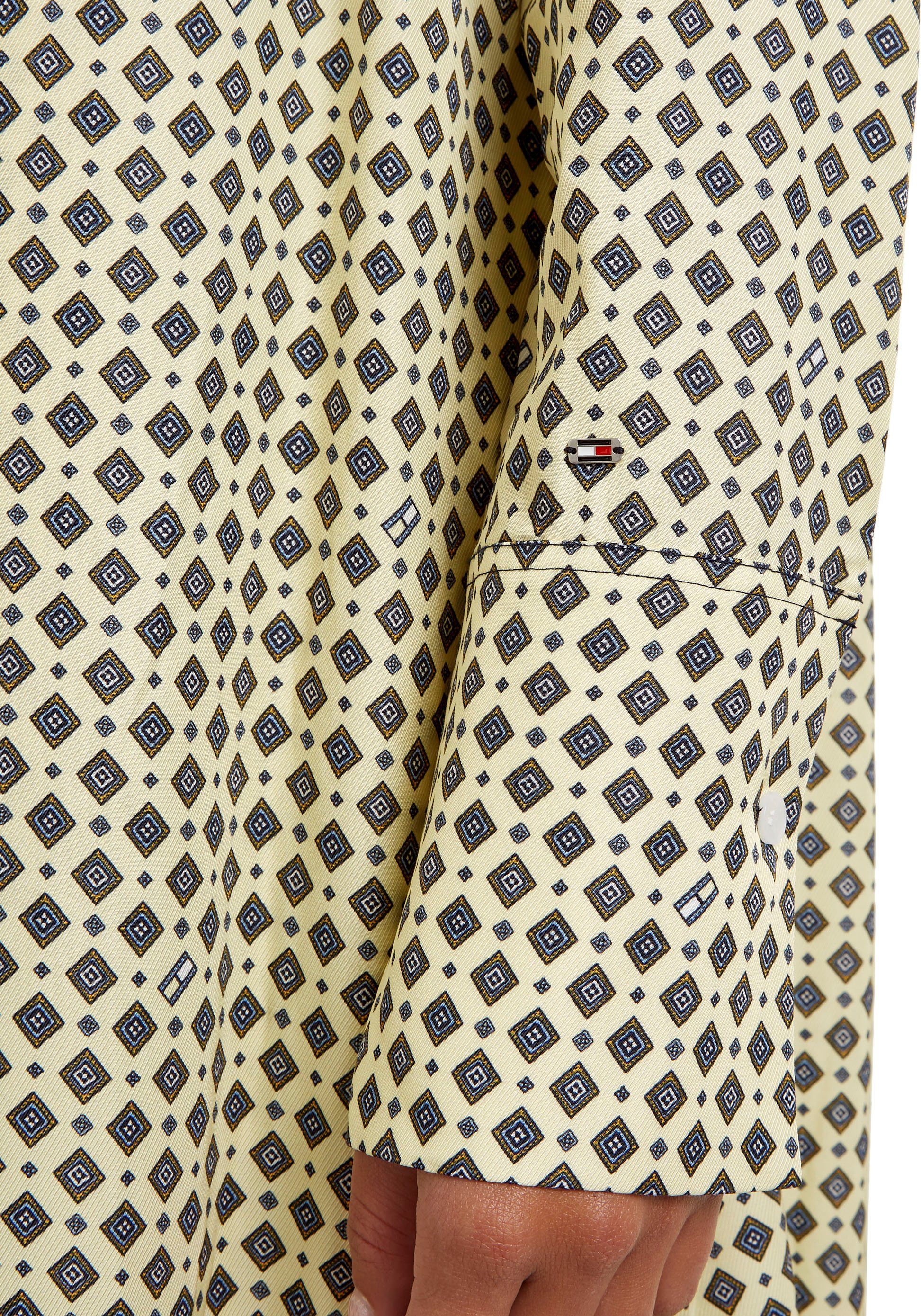 Tommy Hilfiger Blousejurk FOULARD DRAPED MIDI DRESS met tommy hilfiger merklabel