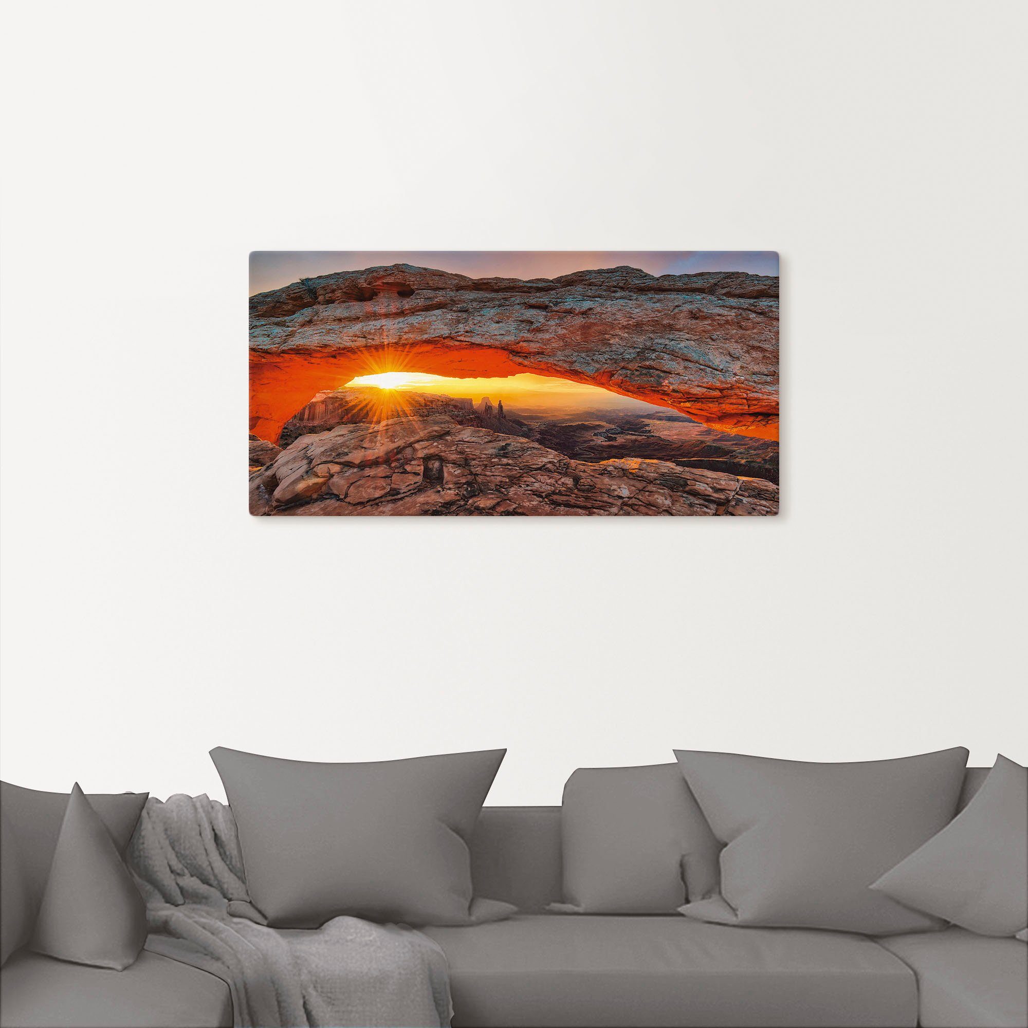 Artland Artprint Iconic Mesa Arch als artprint van aluminium, artprint voor buiten, artprint op linnen, poster in verschillende maten. maten
