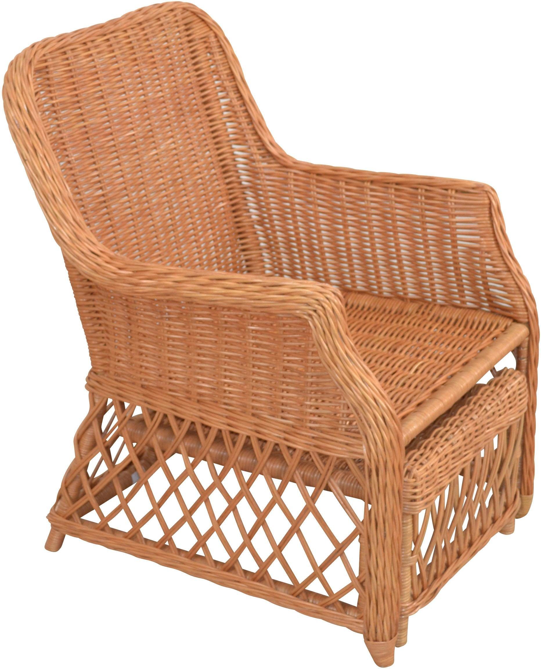 Home affaire Rotanstoel Handwerk, afm. (bxdxh): (67x75x91) rotan stoelen bruin