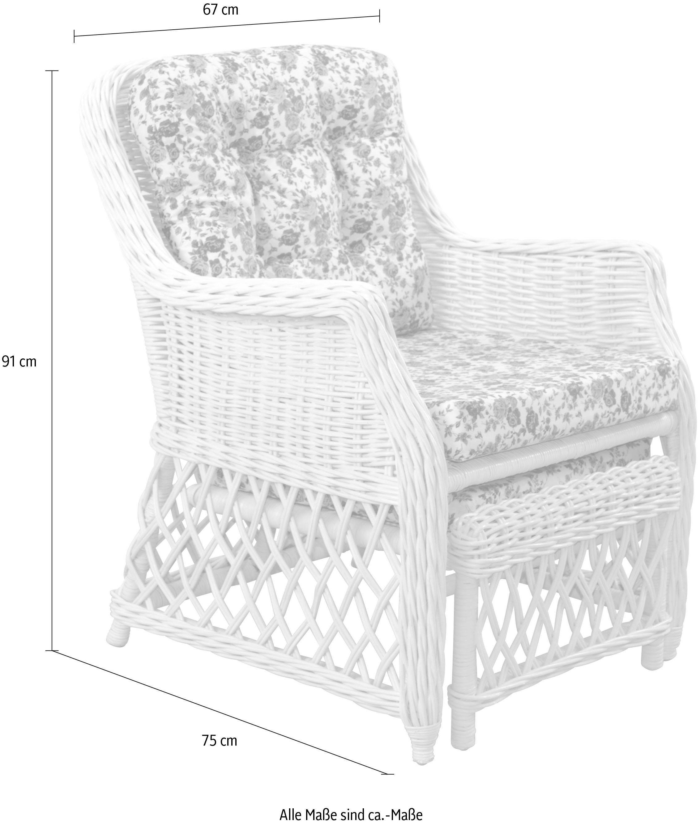Home affaire Rotanstoel Handwerk, afm. (bxdxh): (67x75x91)