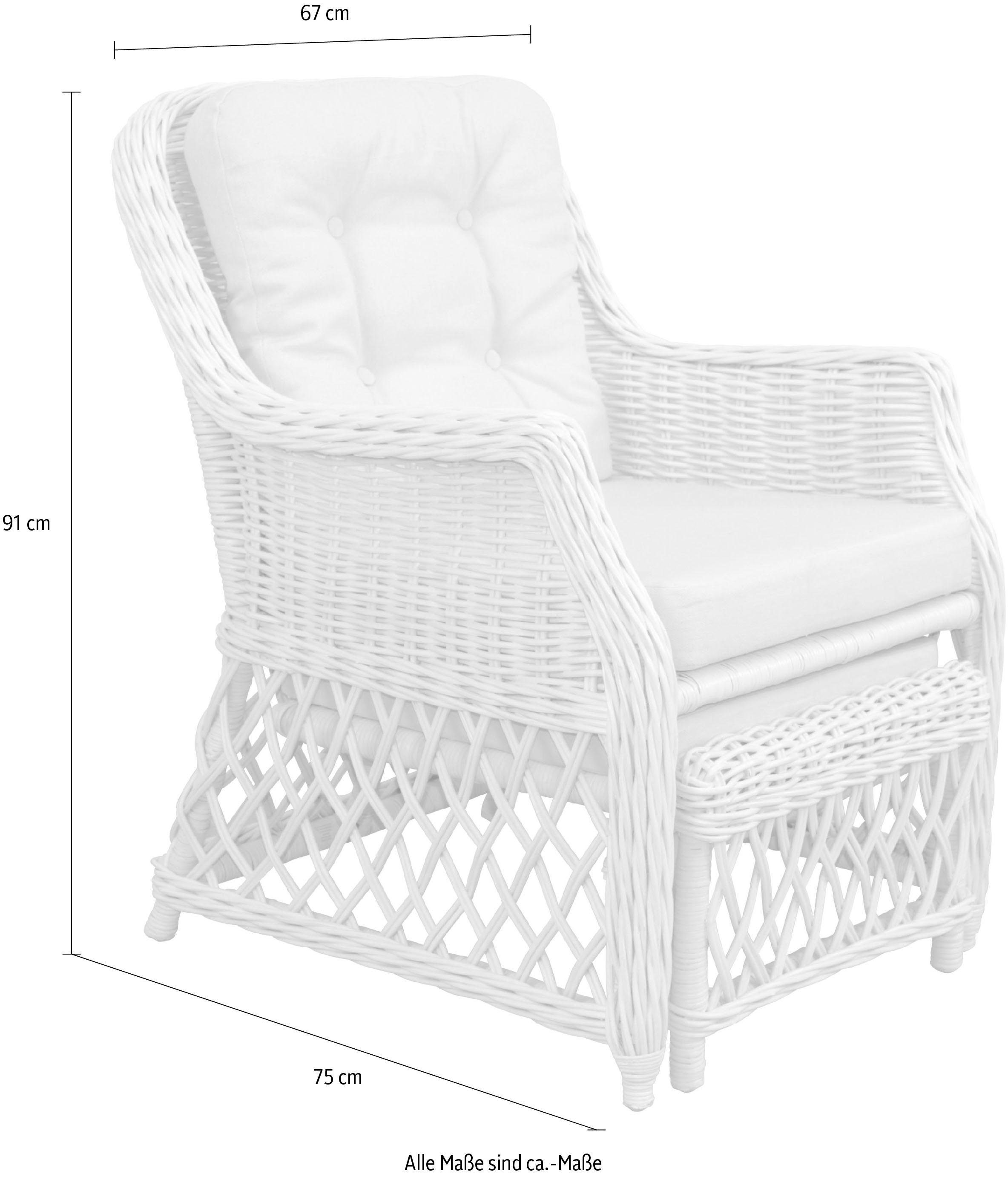 Home affaire Rotanstoel Handwerk, afm. (bxdxh): (67x75x91)