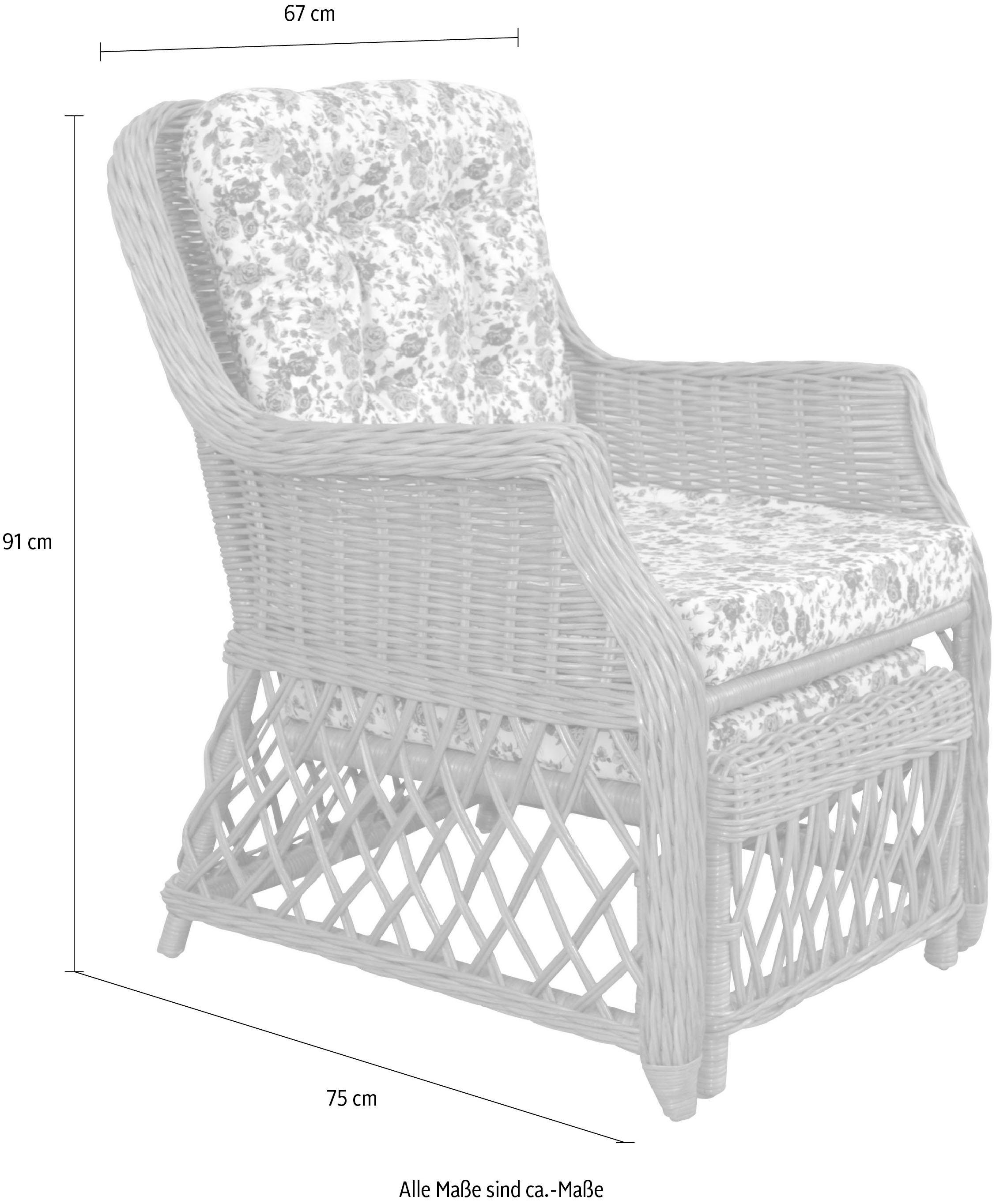 Home affaire Rotanstoel Handwerk, afm. (bxdxh): (67x75x91)