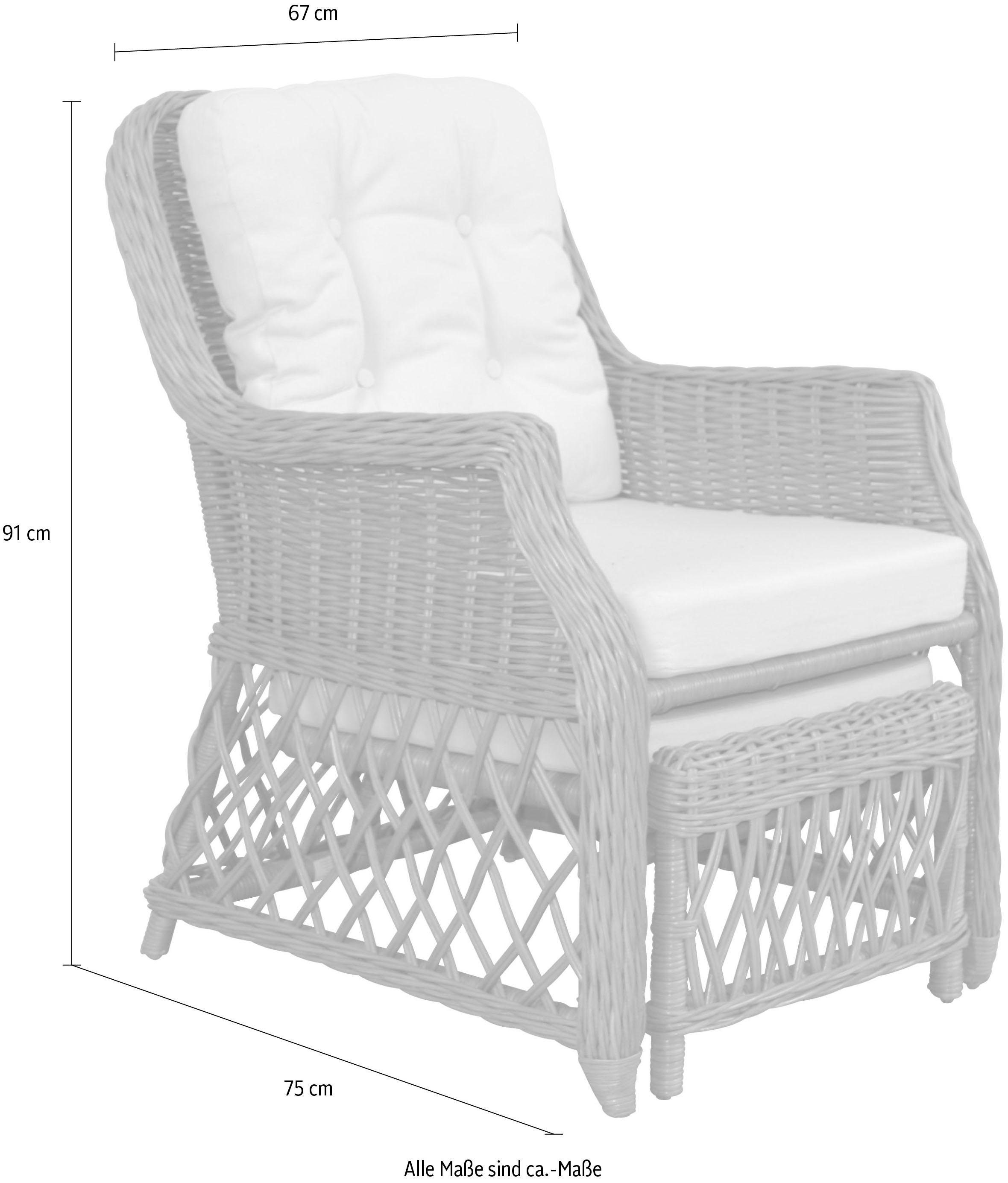 Home affaire Rotanstoel Handwerk, afm. (bxdxh): (67x75x91)
