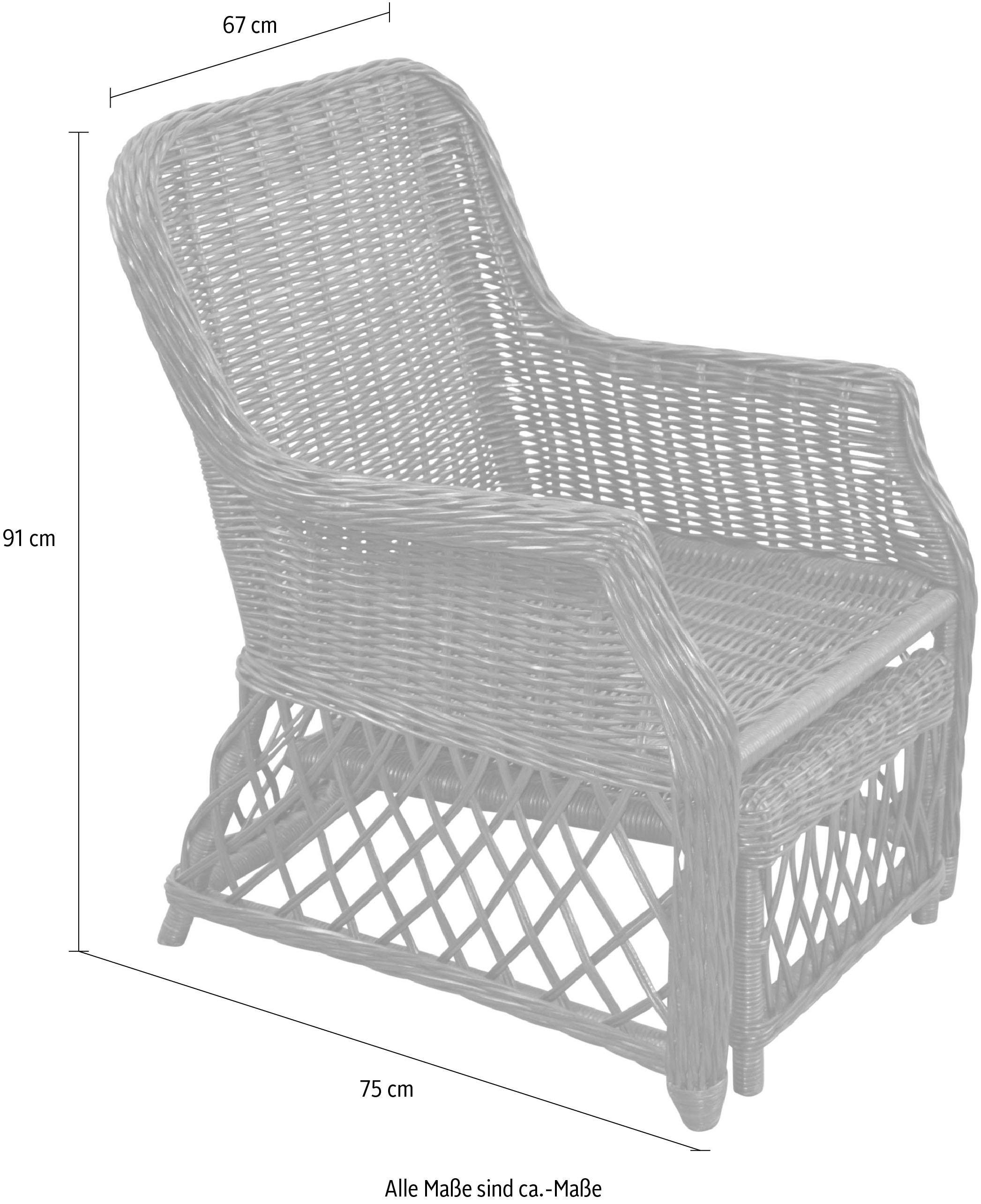 Home affaire Rotanstoel Handwerk, afm. (bxdxh): (67x75x91)