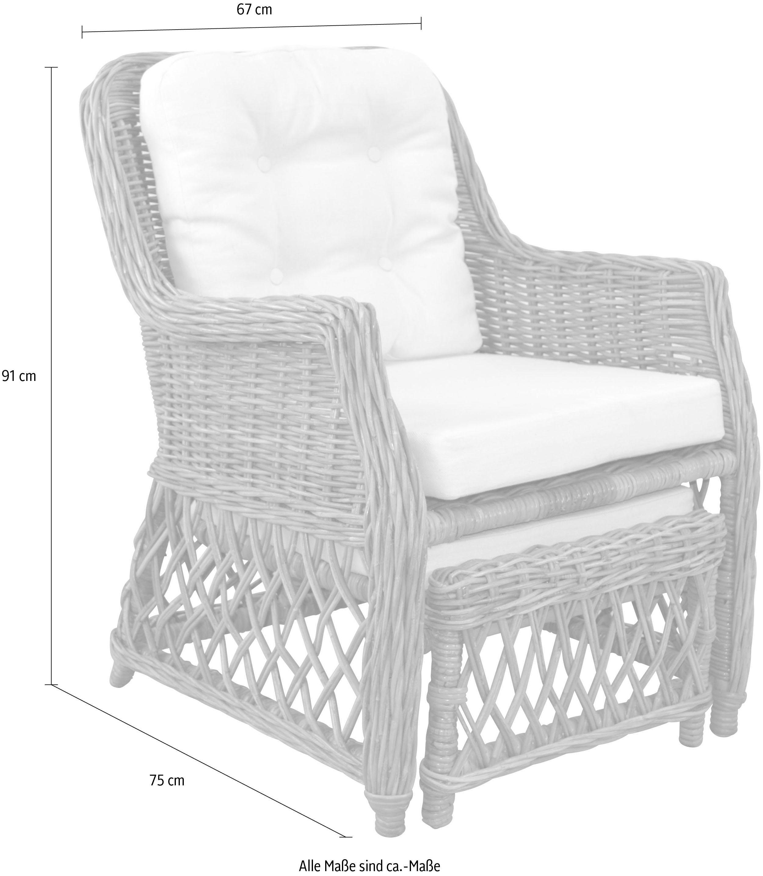 Home affaire Rotanstoel Handwerk, afm. (bxdxh): (67x75x91)