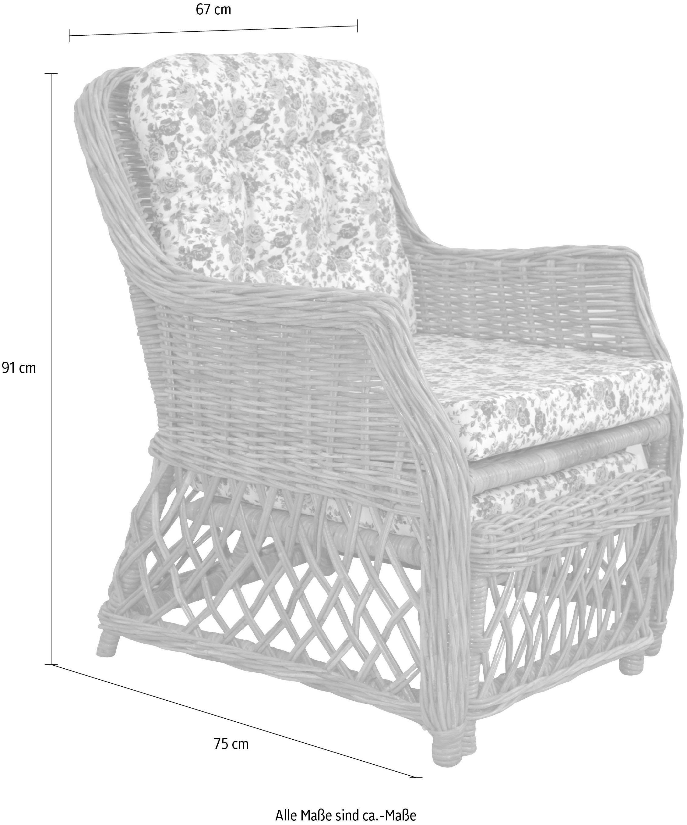 Home affaire Rotanstoel Handwerk, afm. (bxdxh): (67x75x91)