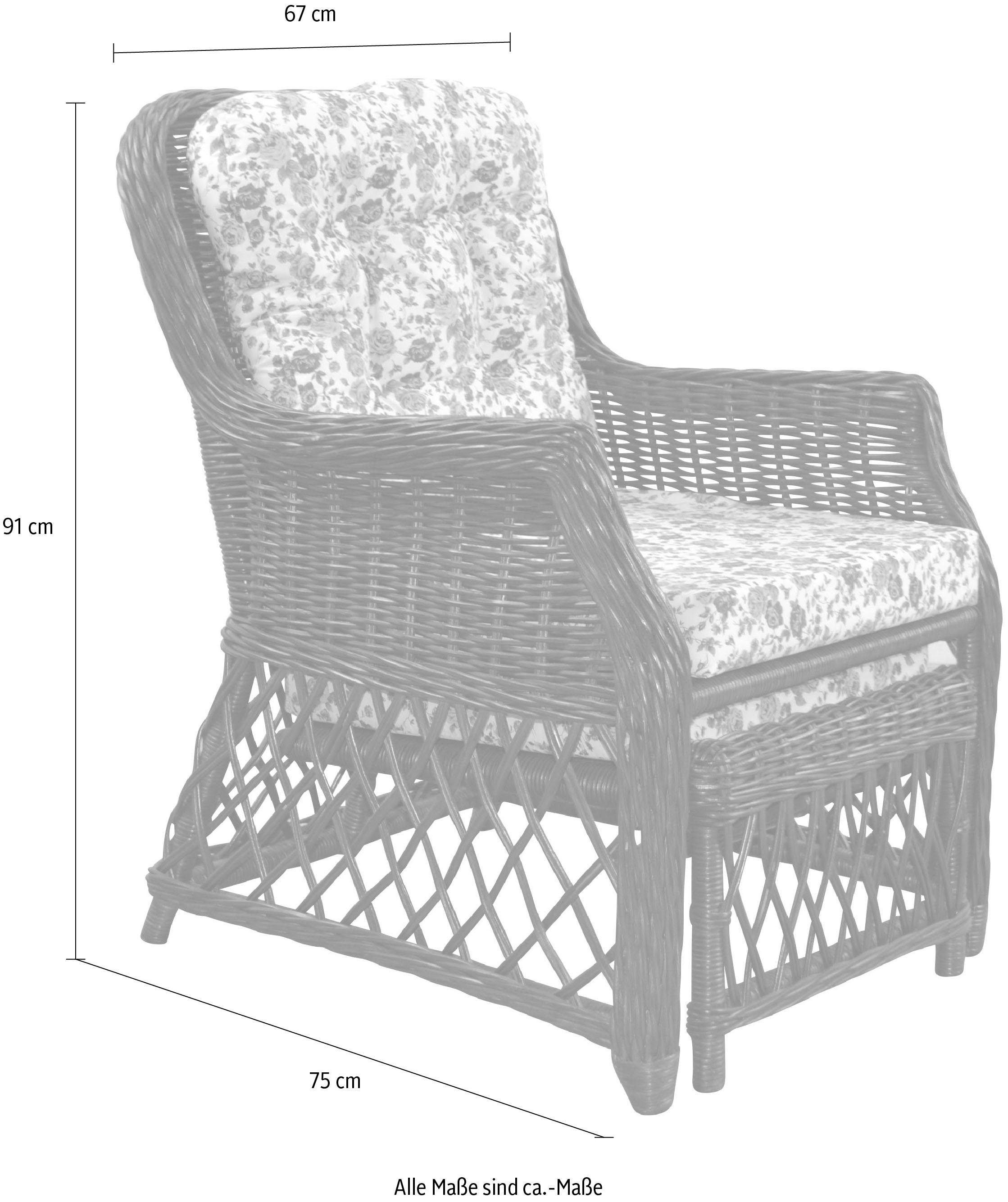 Home affaire Rotanstoel Handwerk, afm. (bxdxh): (67x75x91)