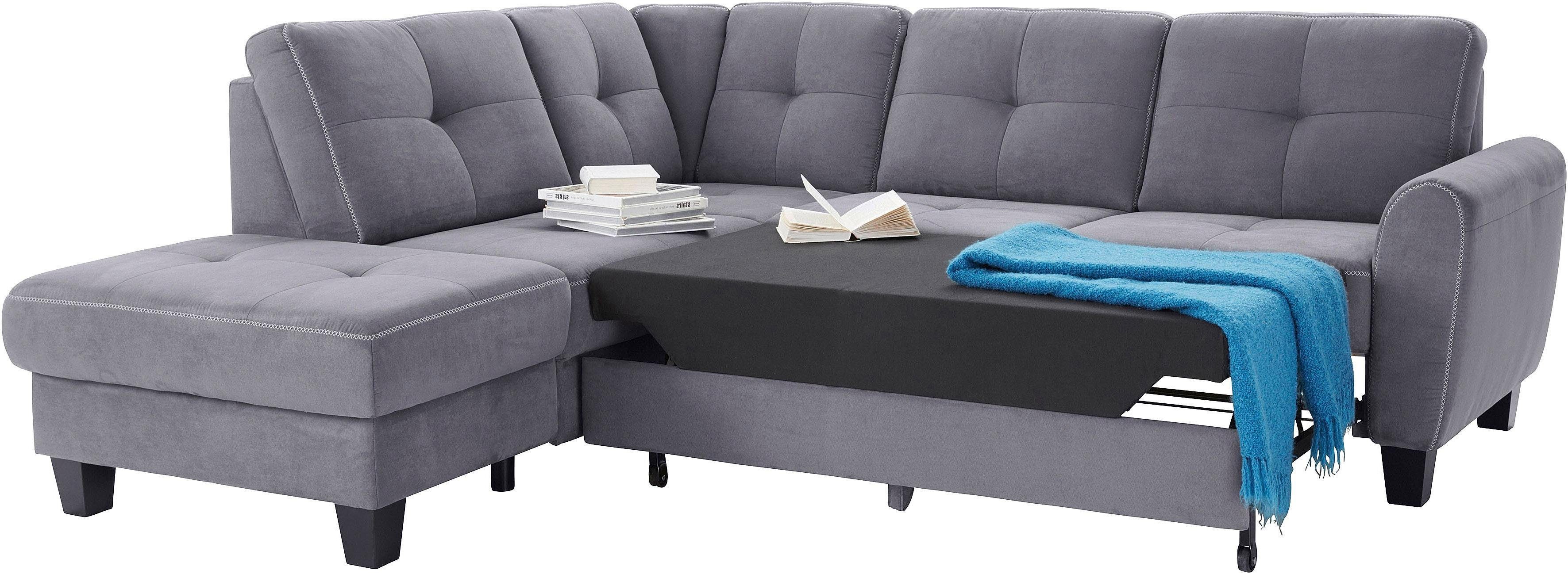 sit&more Hoekbank Varese L-vorm met binnenvering, naar keuze met slaapfunctie en bergruimte