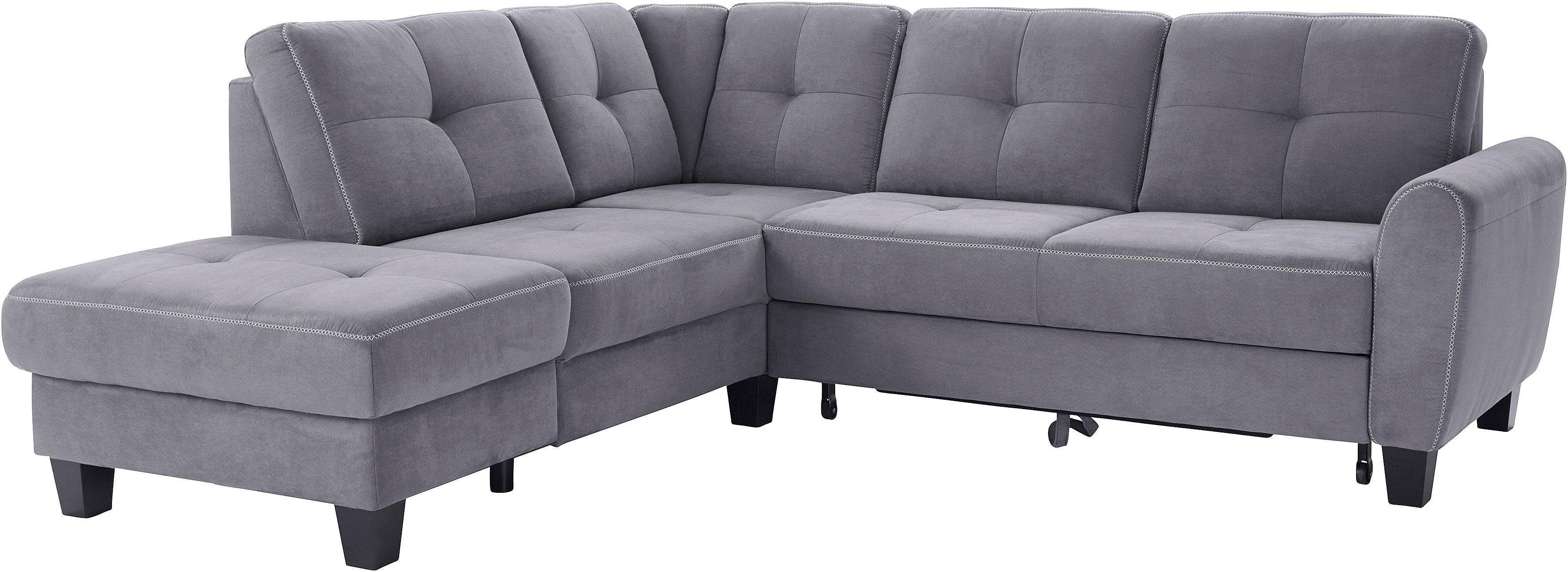 sit&more Hoekbank Varese L-vorm met binnenvering, naar keuze met slaapfunctie en bergruimte
