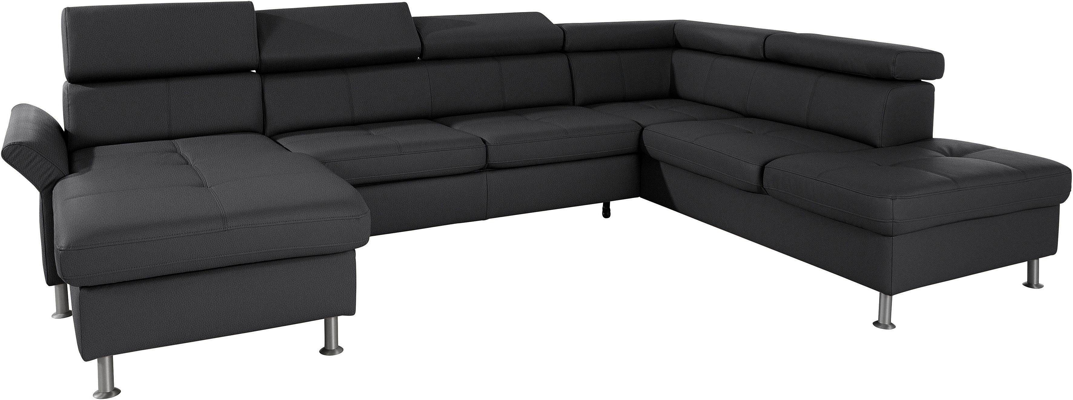 exxpo - sofa fashion Zithoek Maretto, comfortabel en handig, uitgebreide zittingstikking, U-vorm inclusief hoofdeindeverstelling voor meer zitcomfort, optioneel bedfunctie