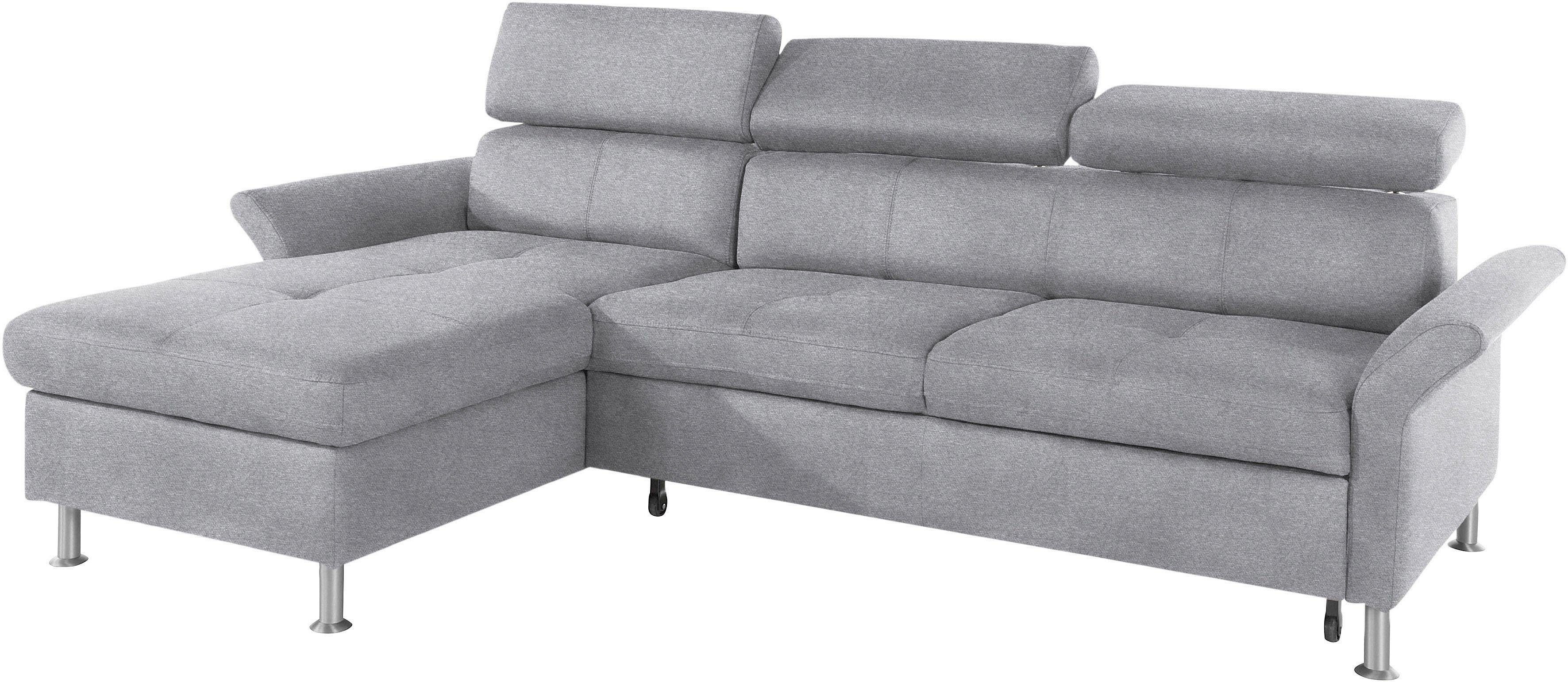 exxpo - sofa fashion Hoekbank Maretto, comfortabel en handig, L-vorm inclusief verstelbare hoofd- en rugleuning, naar keuze met slaapfunctie