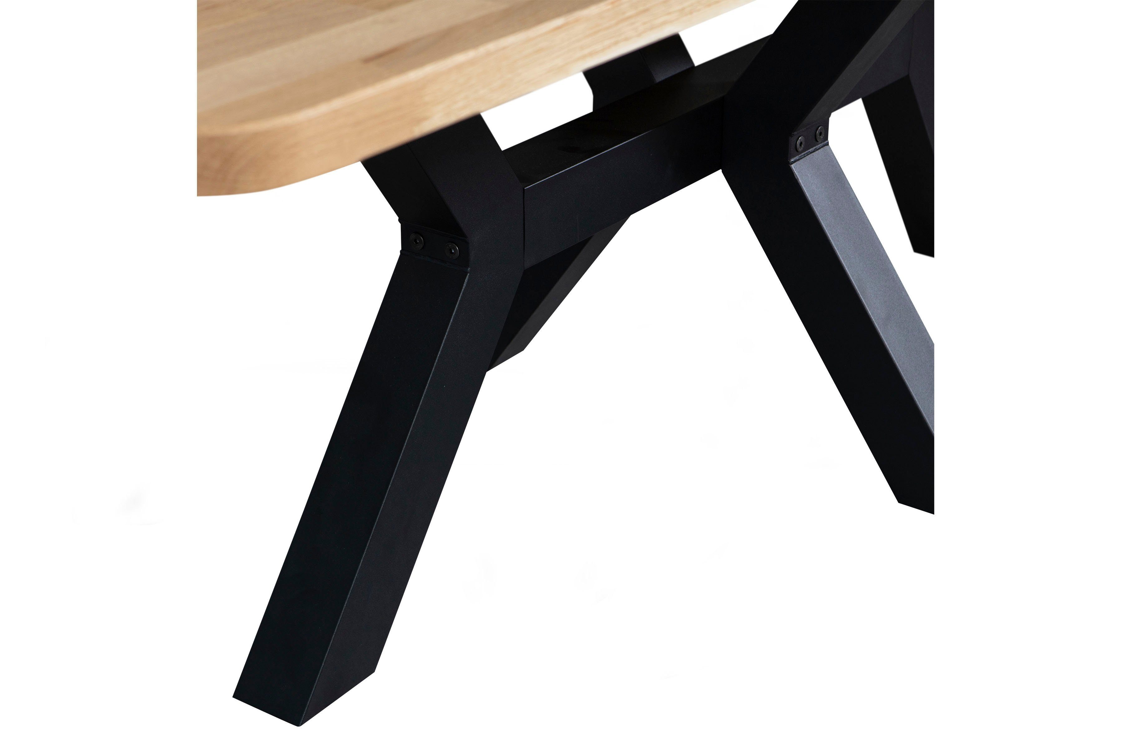 WOOOD Eettafel Tablo Hout gedeeltelijk massief, rechthoekige vorm, H 77 cm x B 240 x D 100 cm