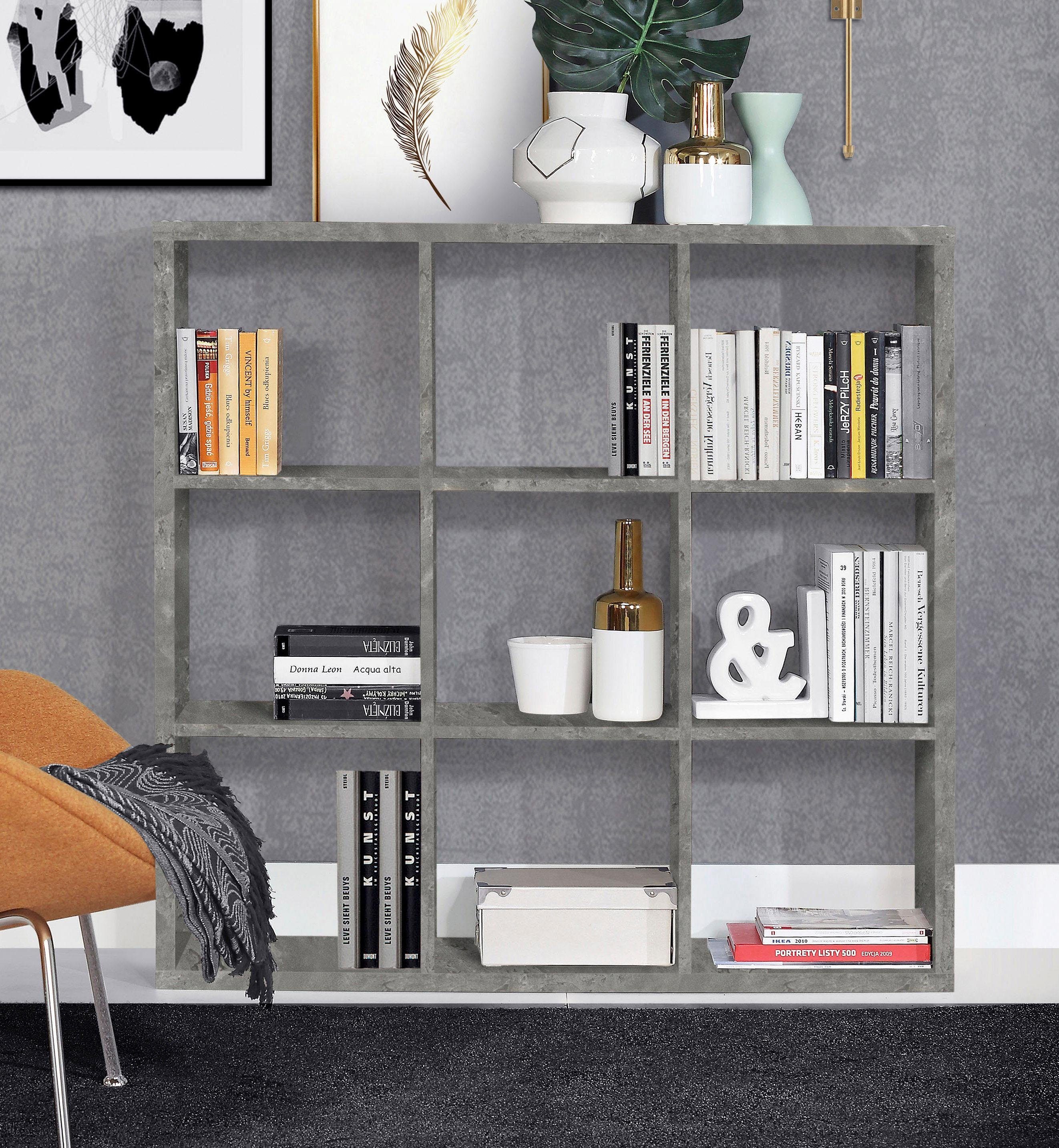FORTE Staand rek Mauro rekken maat 107x33x107 cm grijs