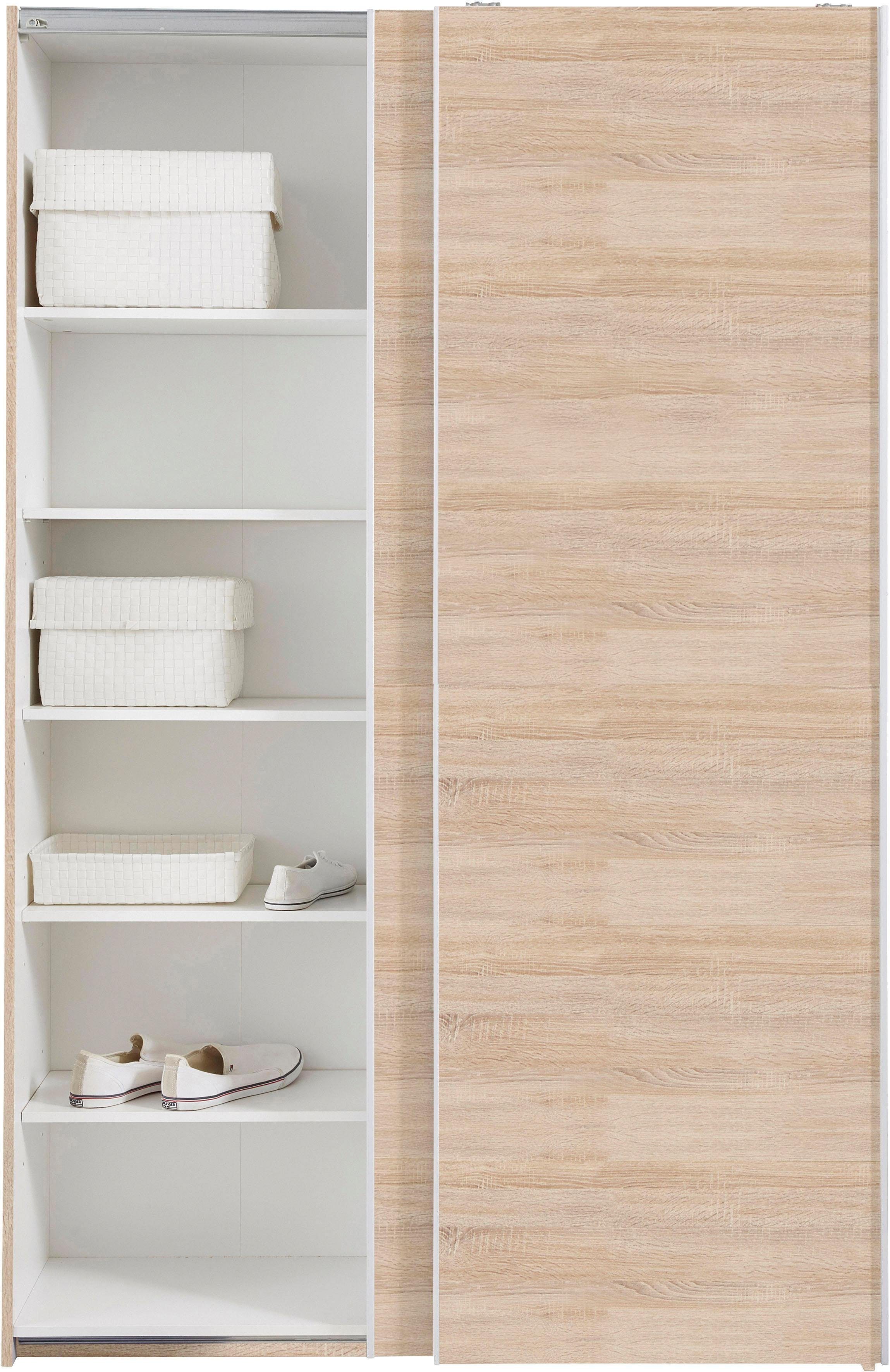 Schlafkontor Schuifdeurkast Heimo/Fast kast kledingkast garderobe OTTO´s CHOICE weinig diepte, uitschuifbare kledingstang, garderobekast, 6 planken