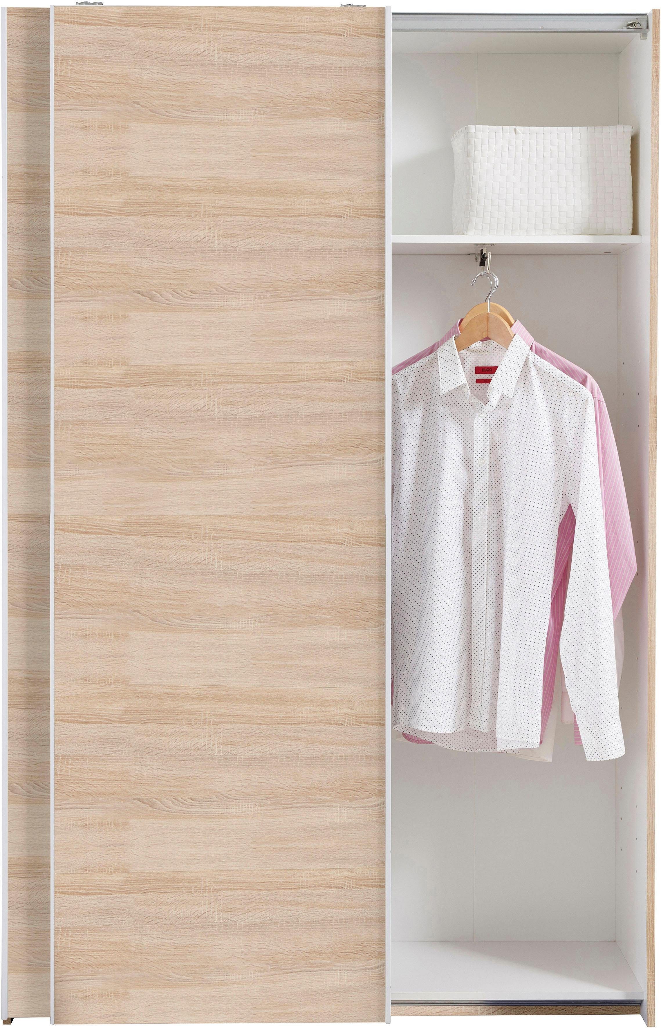 Schlafkontor Schuifdeurkast Heimo/Fast kast kledingkast garderobe OTTO´s CHOICE weinig diepte, uitschuifbare kledingstang, garderobekast, 6 planken