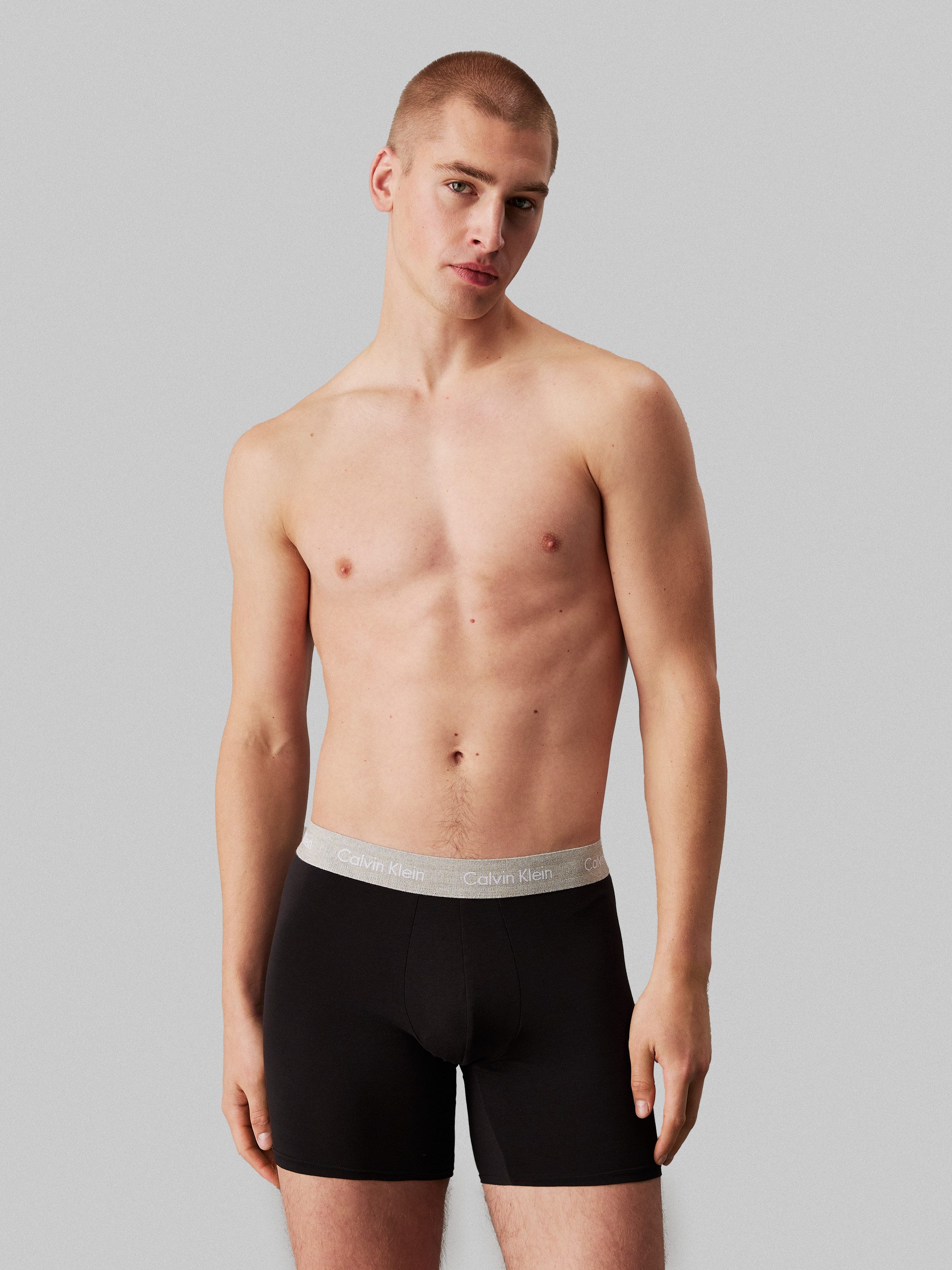 Calvin Klein Boxershort BOXER BRIEF 5PK met langere pijpen en logo-elastische tailleband (5 stuks) (5 stuks Set van 5)