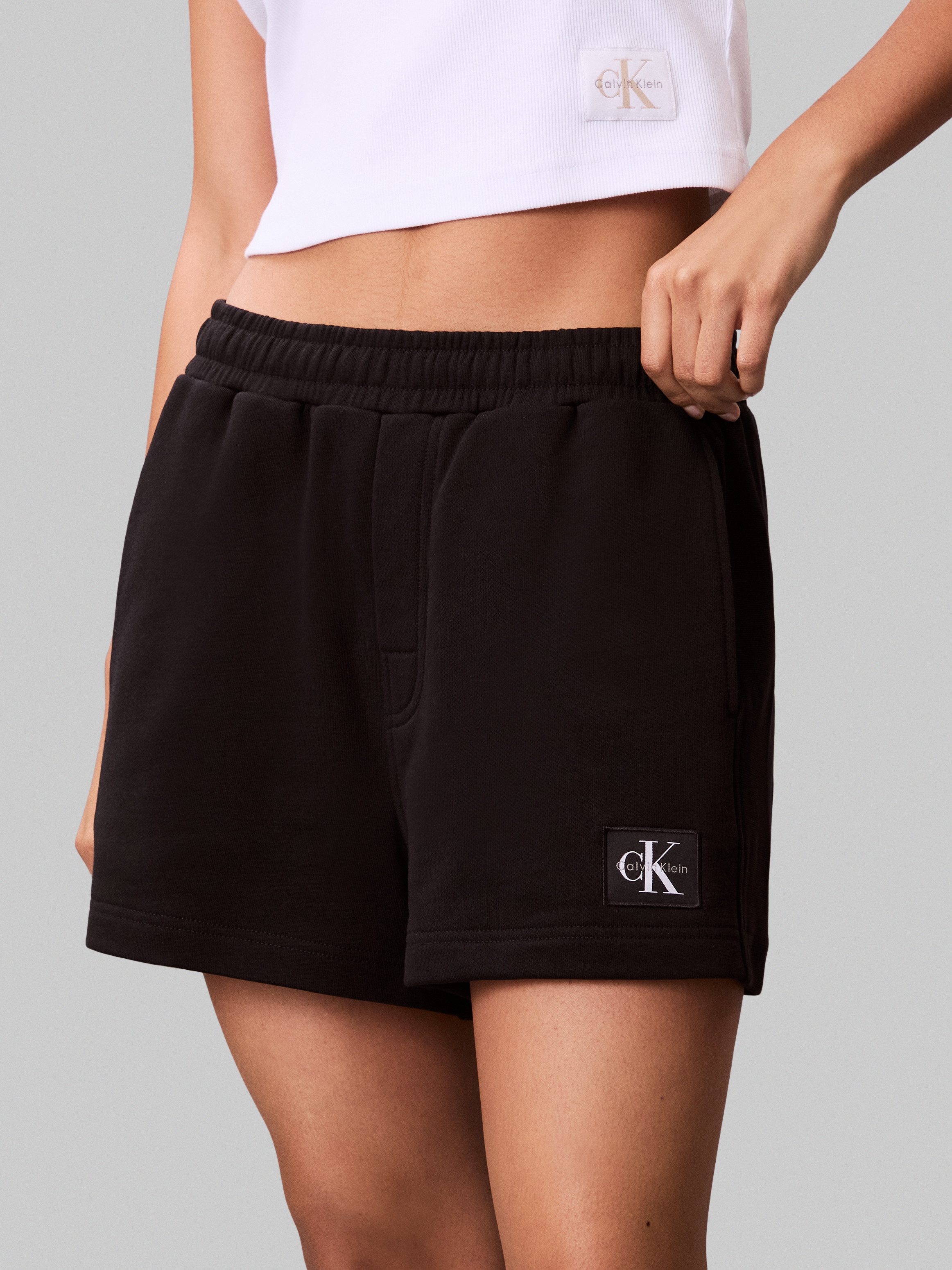 Calvin Klein Sweatshort A - FRNCH TRRY BDG L Met elastische taille
