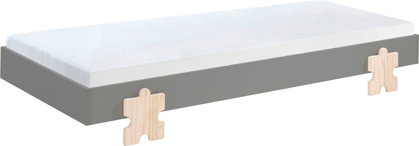 Vipack Kinderledikant Modulo, stapelbaar eenpersoonsbed, incl. lattenbodem, 2 kleuren Ligoppervlak 90/200 cm, afzonderlijk of als 2-delige set verkrijgbaar