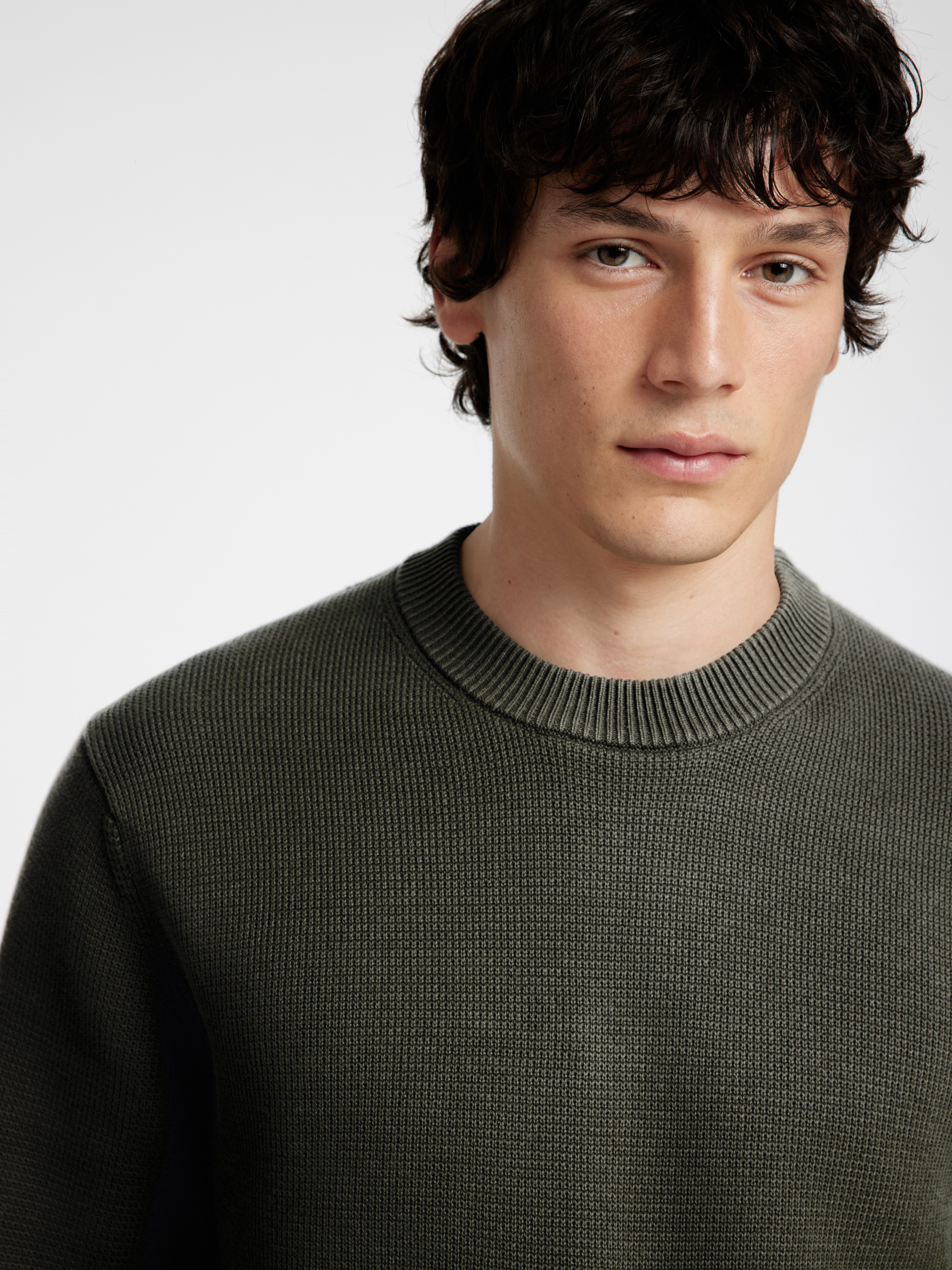 SELECTED HOMME Trui met ronde hals SLHDANE LS KNIT STRUCTURE CREW NECK NOOS