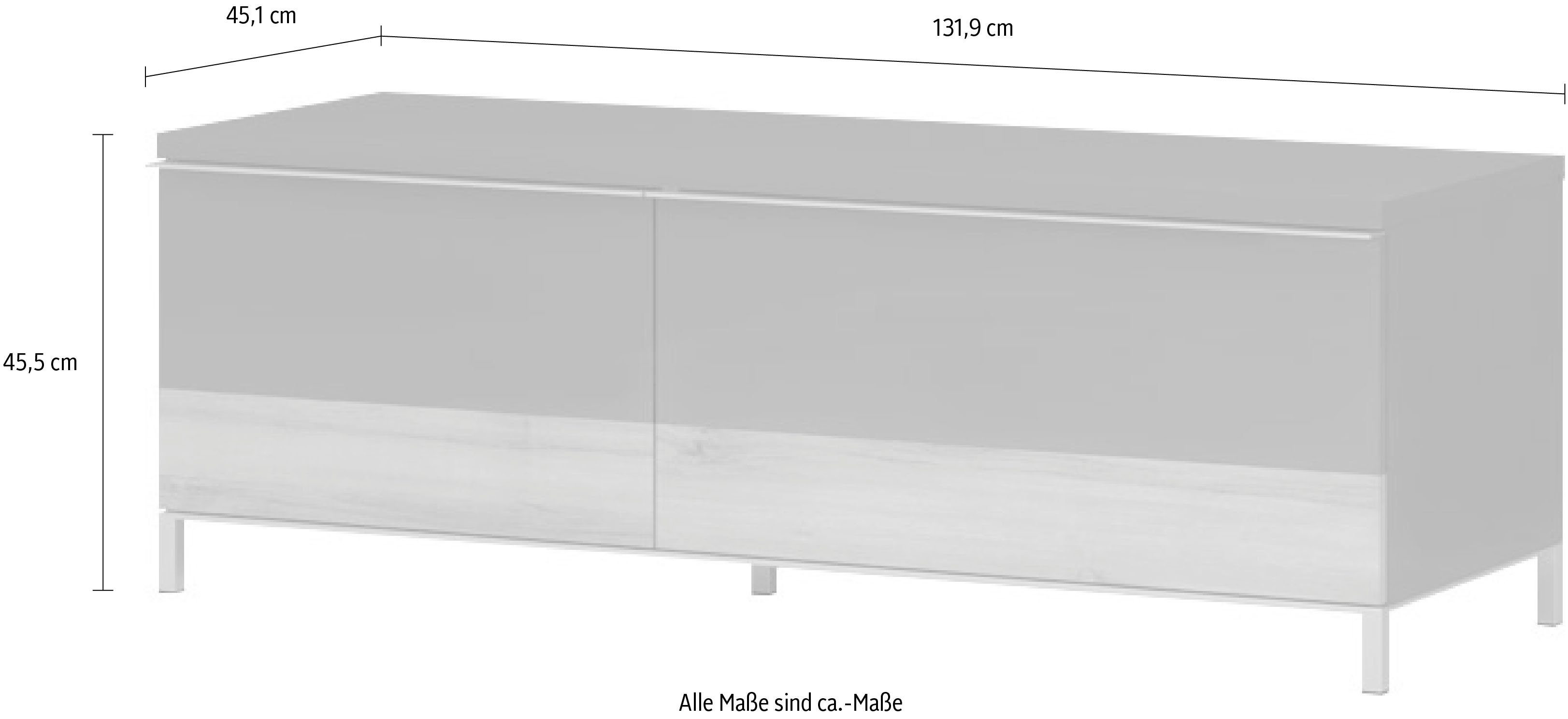 Places of Style Tv-meubel Onyx Kast met soft-close functie, in twee breedtes, tv-tafel