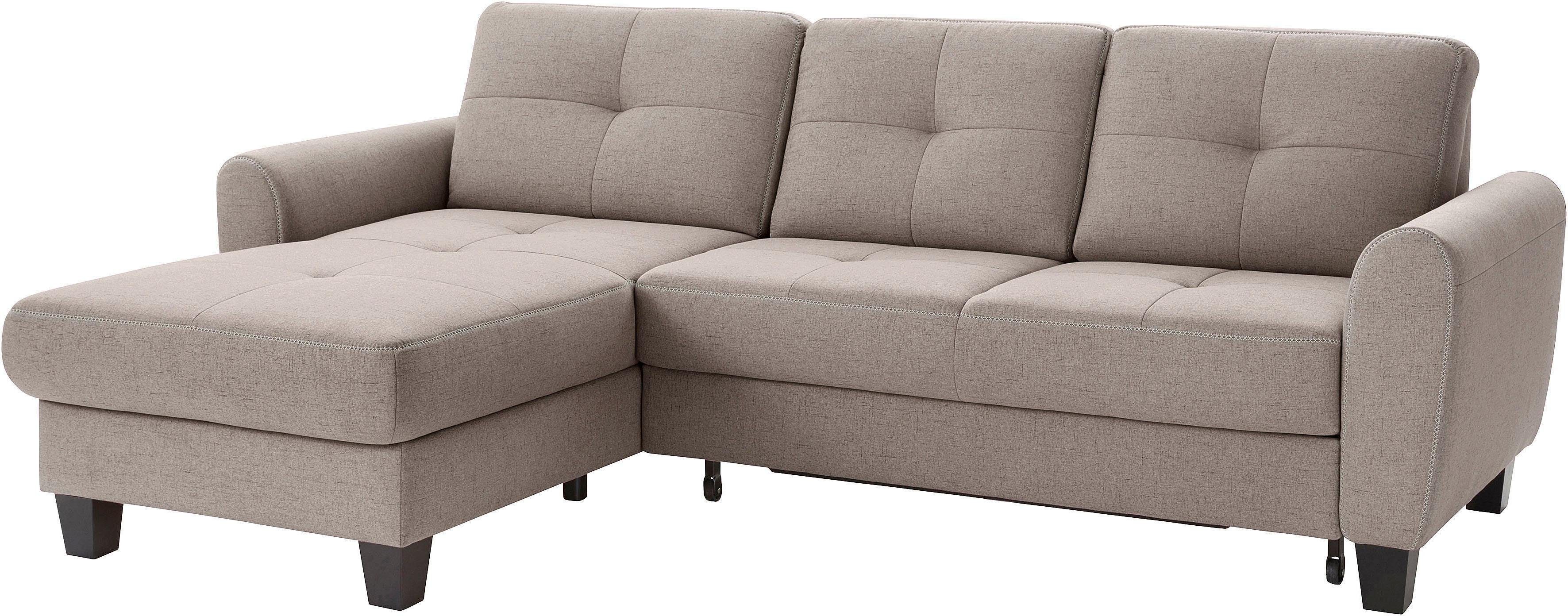 sit&more Hoekbank Varese L-vorm met binnenvering, naar keuze met slaapfunctie en bergruimte
