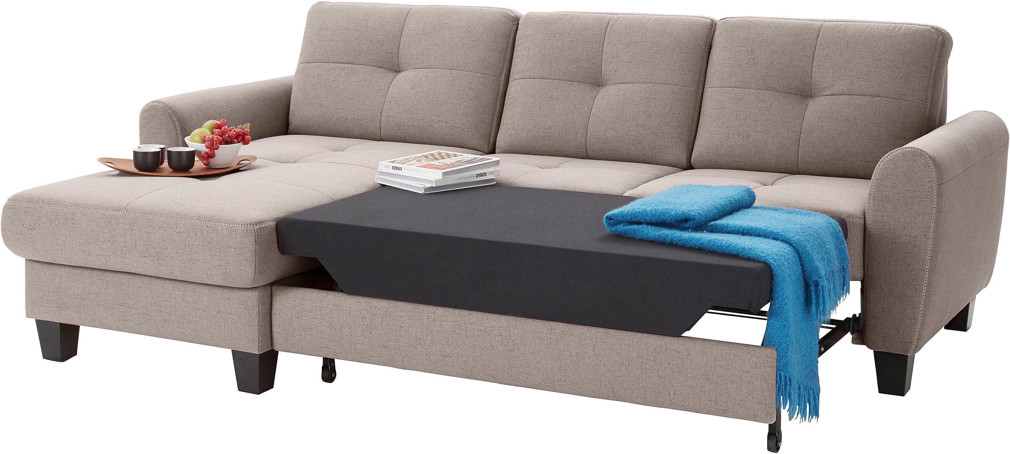 sit&more Hoekbank Varese L-vorm met binnenvering, naar keuze met slaapfunctie en bergruimte