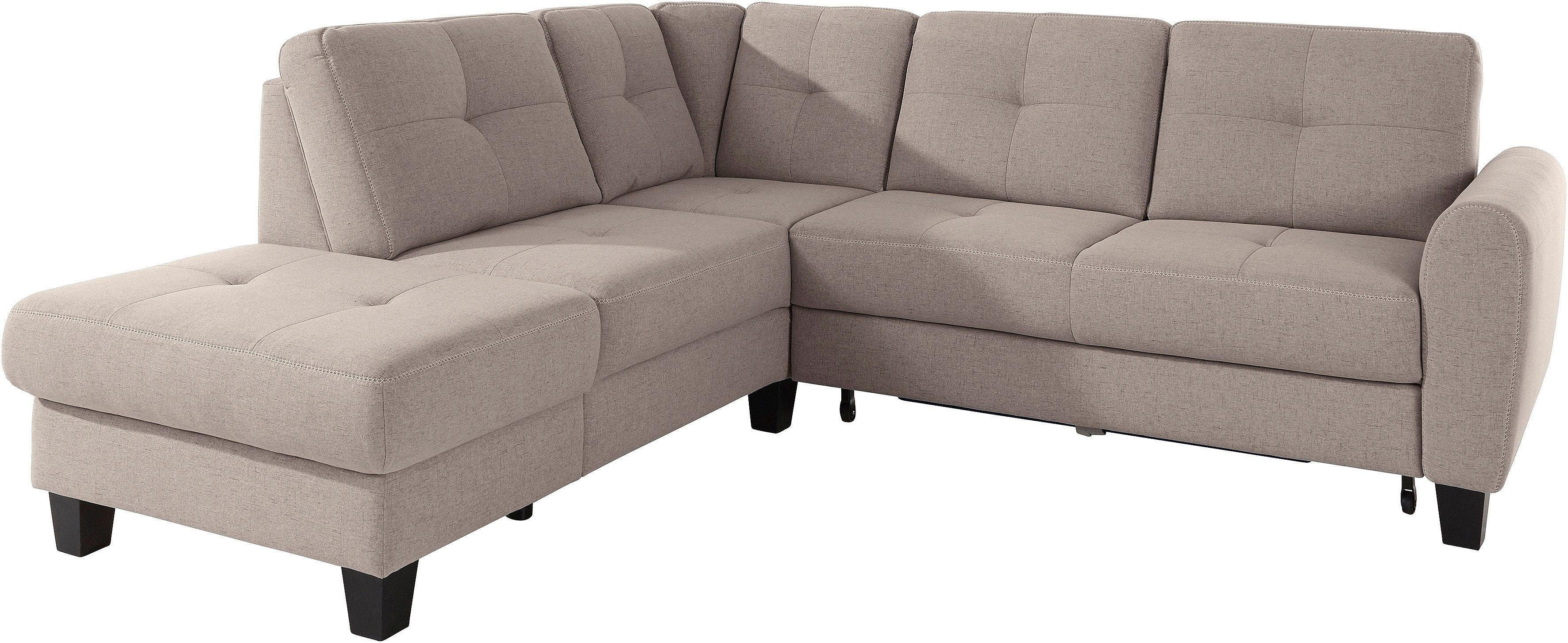 sit&more Hoekbank Varese L-vorm met binnenvering, naar keuze met slaapfunctie en bergruimte