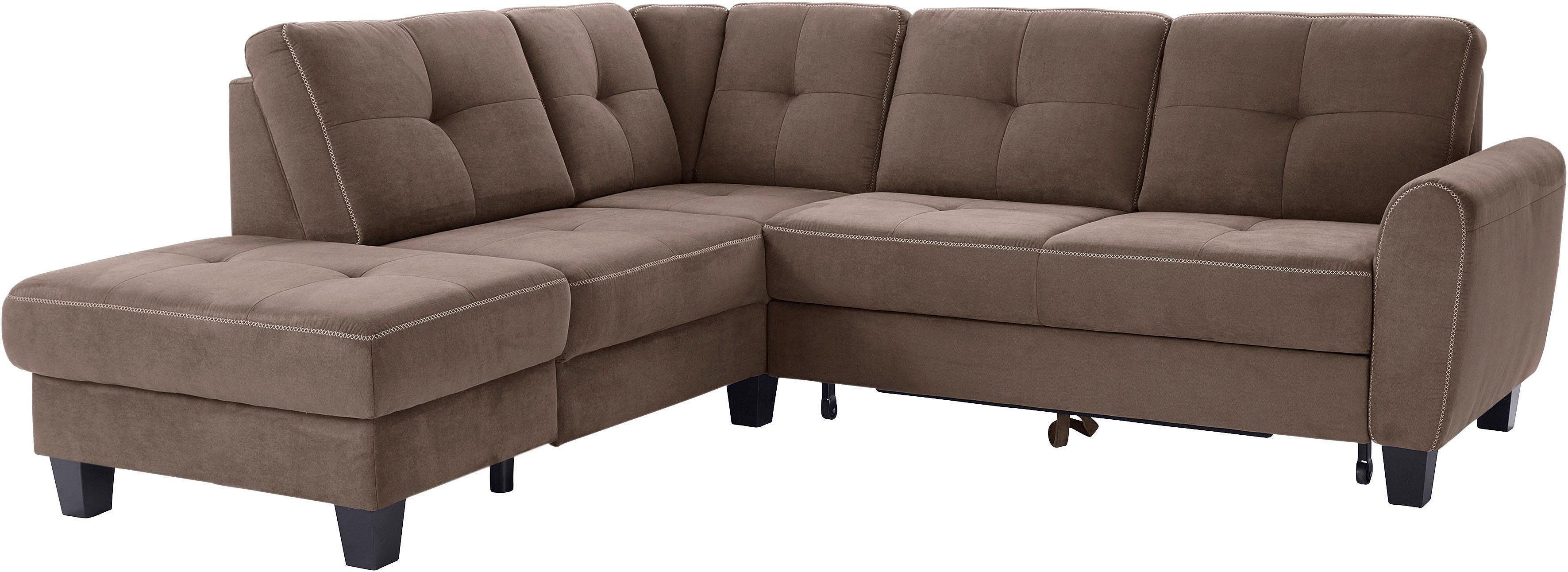 sit&more Hoekbank Varese L-vorm met binnenvering, naar keuze met slaapfunctie en bergruimte