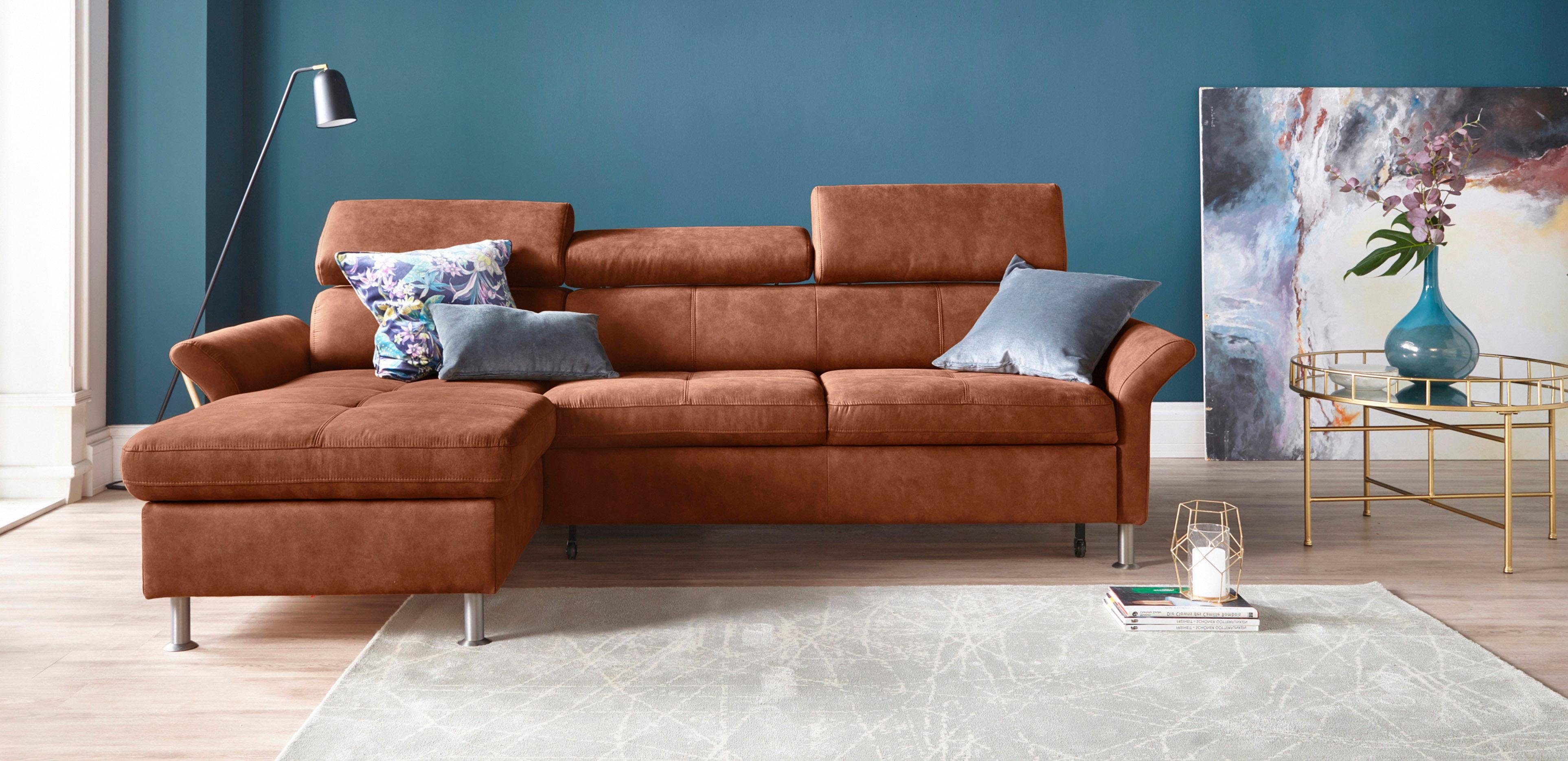 exxpo sofa fashion Hoekbank inclusief hoofd- resp. verstelbare rugleuning, naar keuze met slaapfunct