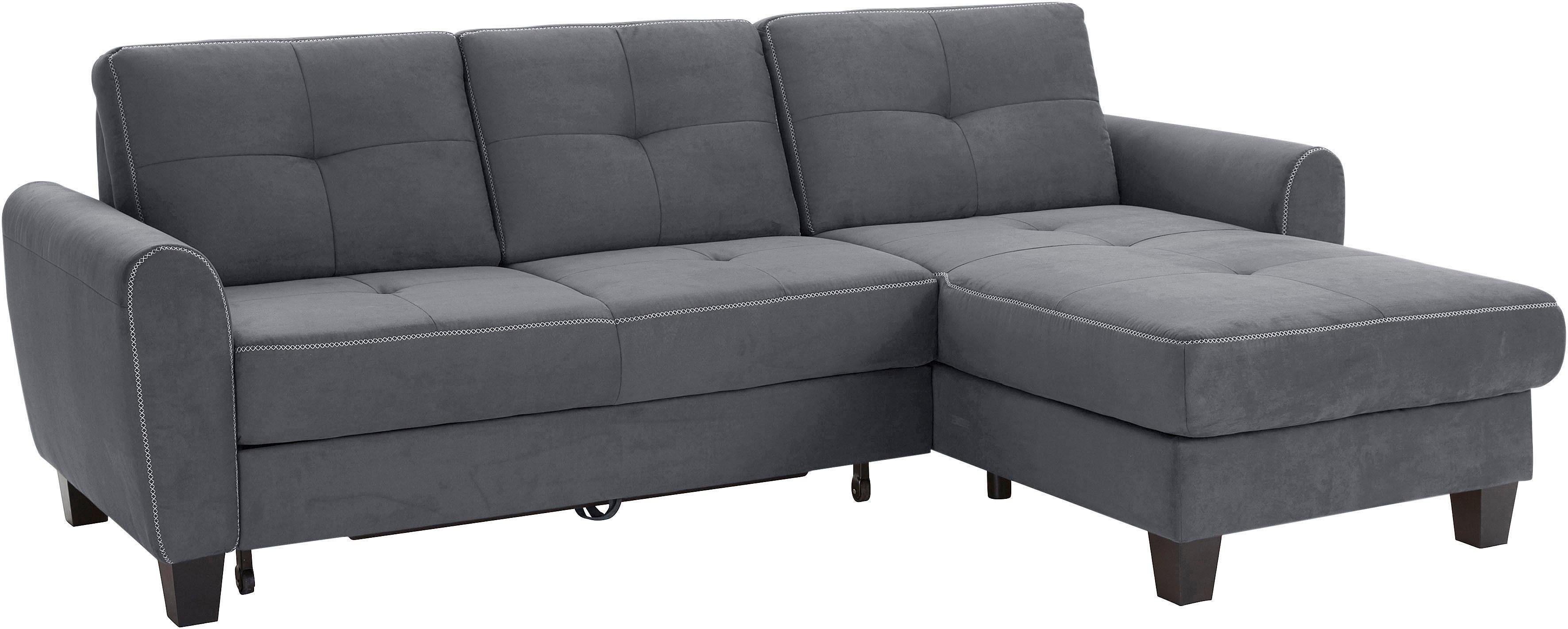 sit&more Hoekbank Varese L-vorm met binnenvering, naar keuze met slaapfunctie en bergruimte