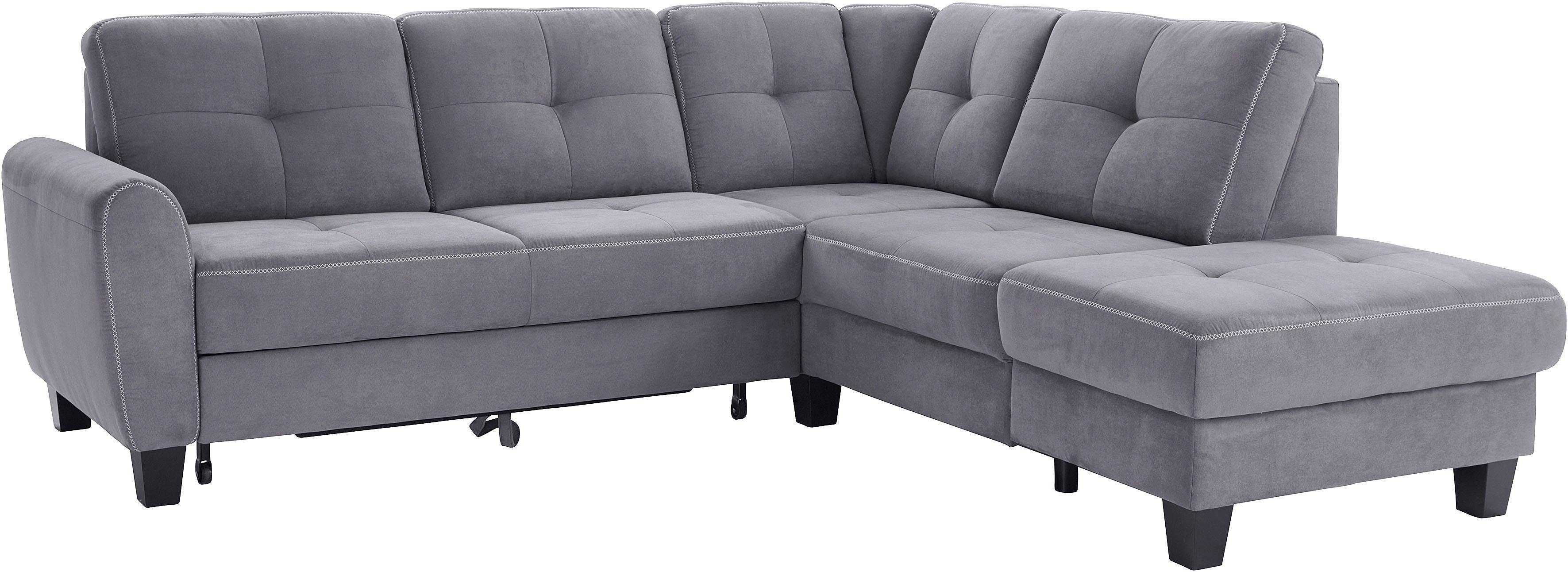 sit&more Hoekbank Varese L-vorm met binnenvering, naar keuze met slaapfunctie en bergruimte