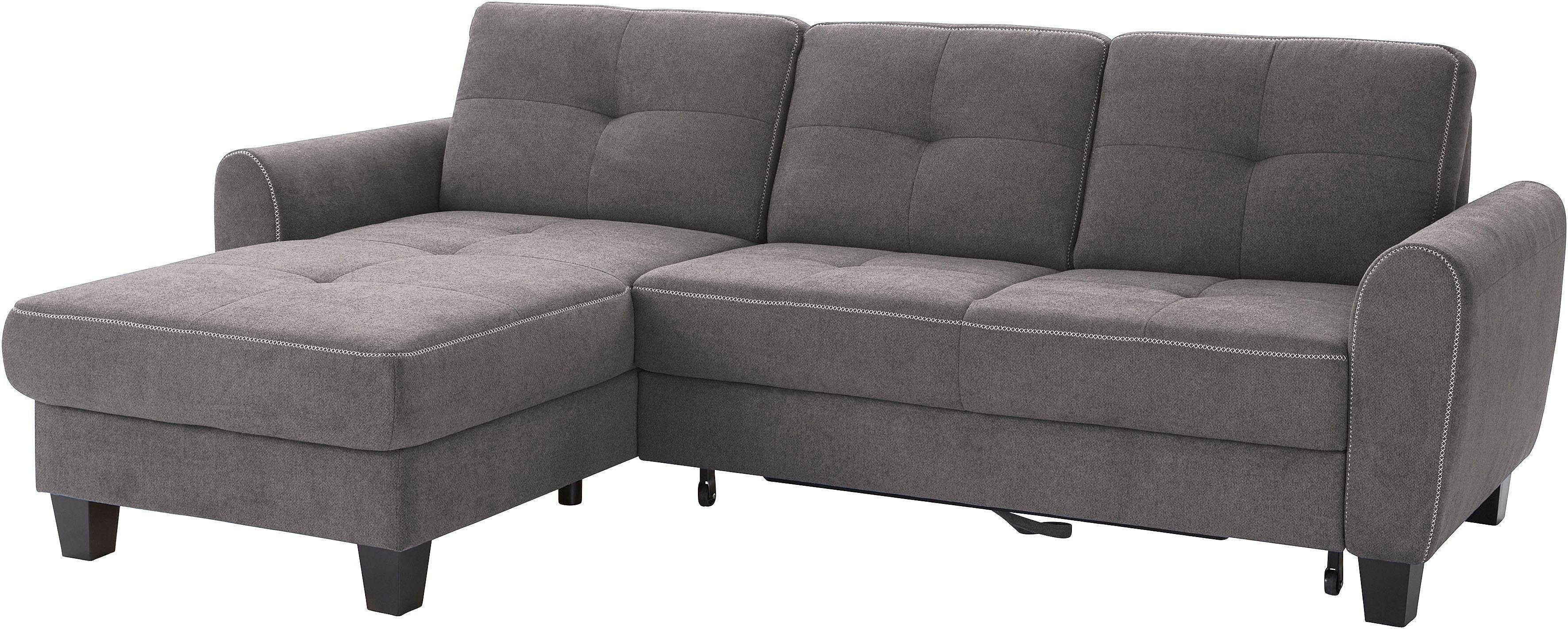 sit&more Hoekbank Varese L-vorm met binnenvering, naar keuze met slaapfunctie en bergruimte