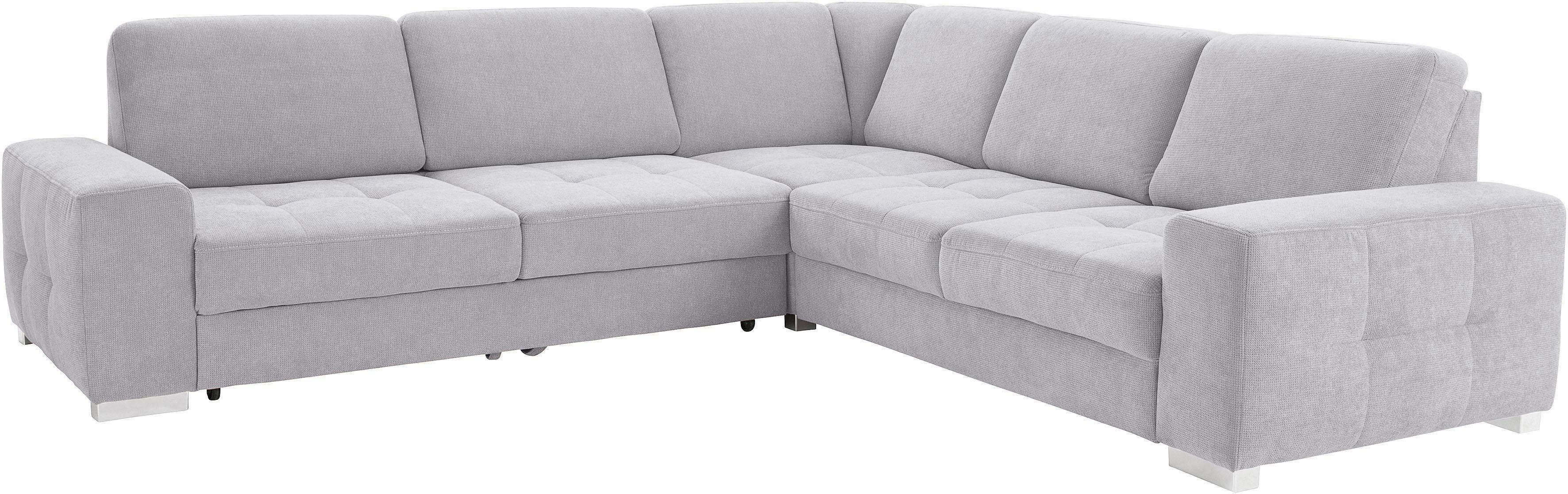 sit&more Hoekbank Santorini L-vorm met binnenvering en zitdiepteverstelling, naar keuze met slaapfunctie