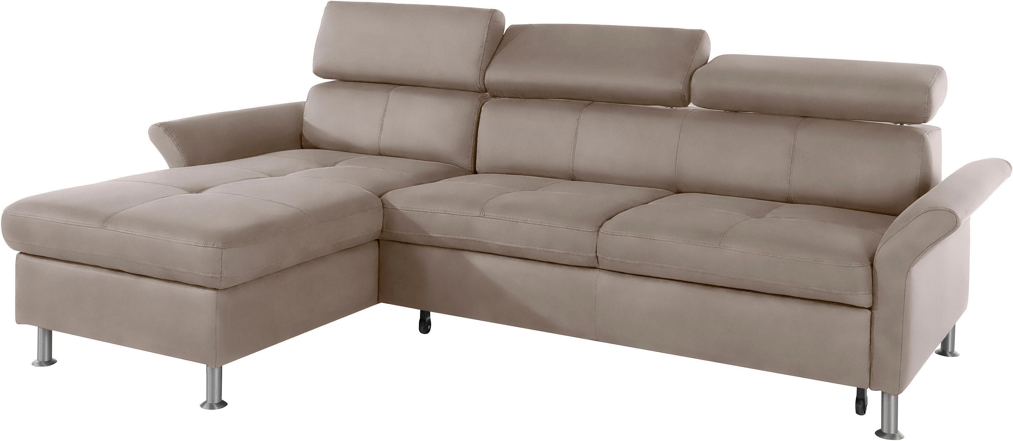 exxpo - sofa fashion Hoekbank Maretto, comfortabel en handig, L-vorm inclusief verstelbare hoofd- en rugleuning, naar keuze met slaapfunctie