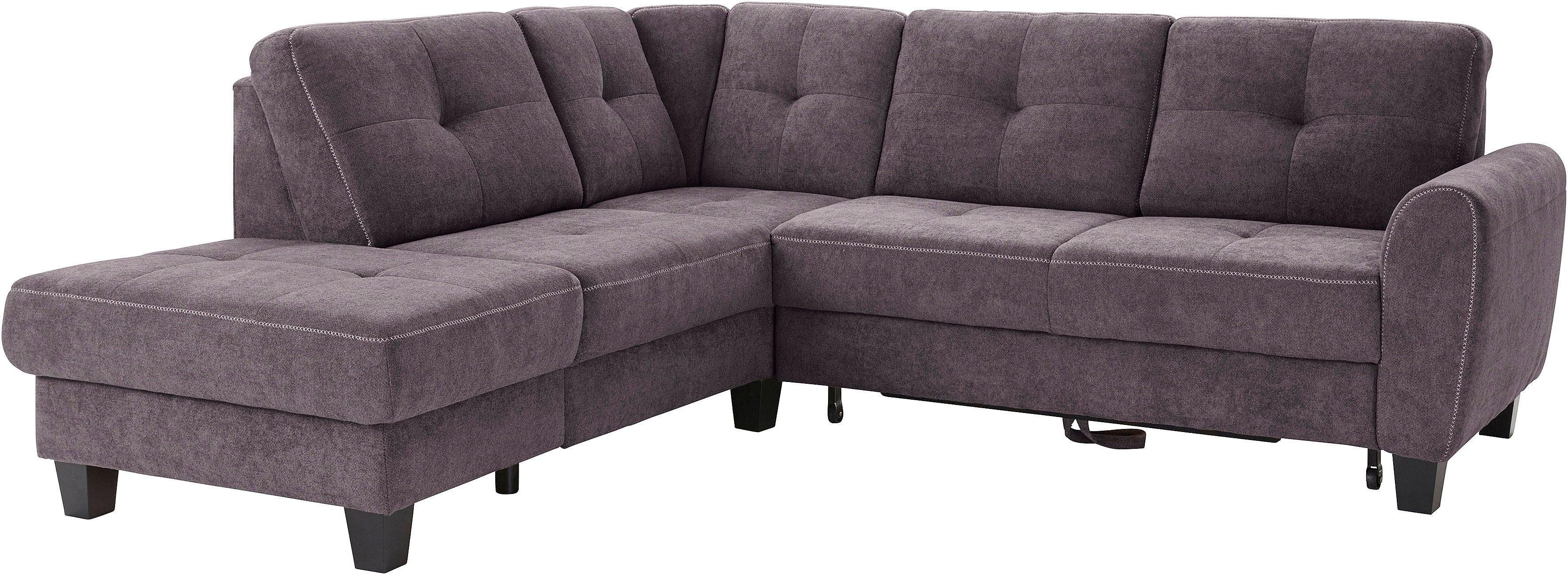 sit&more Hoekbank Varese L-vorm met binnenvering, naar keuze met slaapfunctie en bergruimte