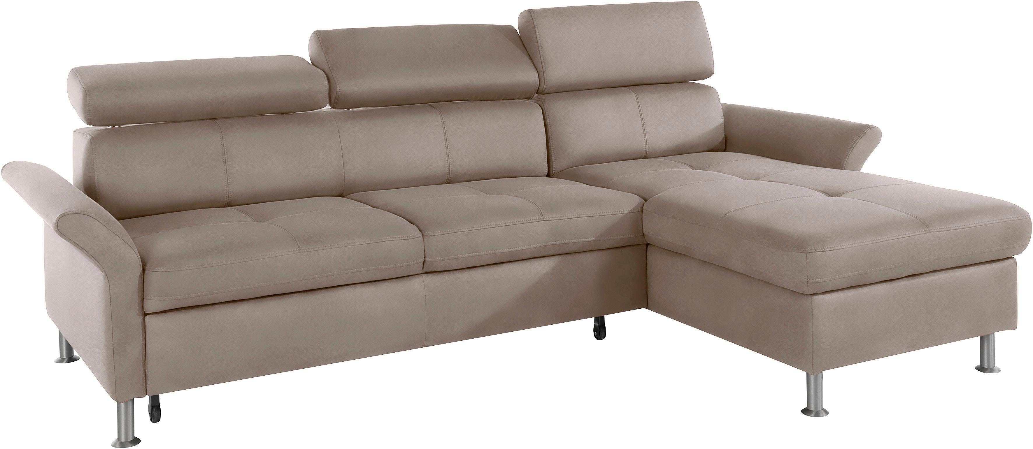 exxpo - sofa fashion Hoekbank Maretto, comfortabel en handig, L-vorm inclusief verstelbare hoofd- en rugleuning, naar keuze met slaapfunctie