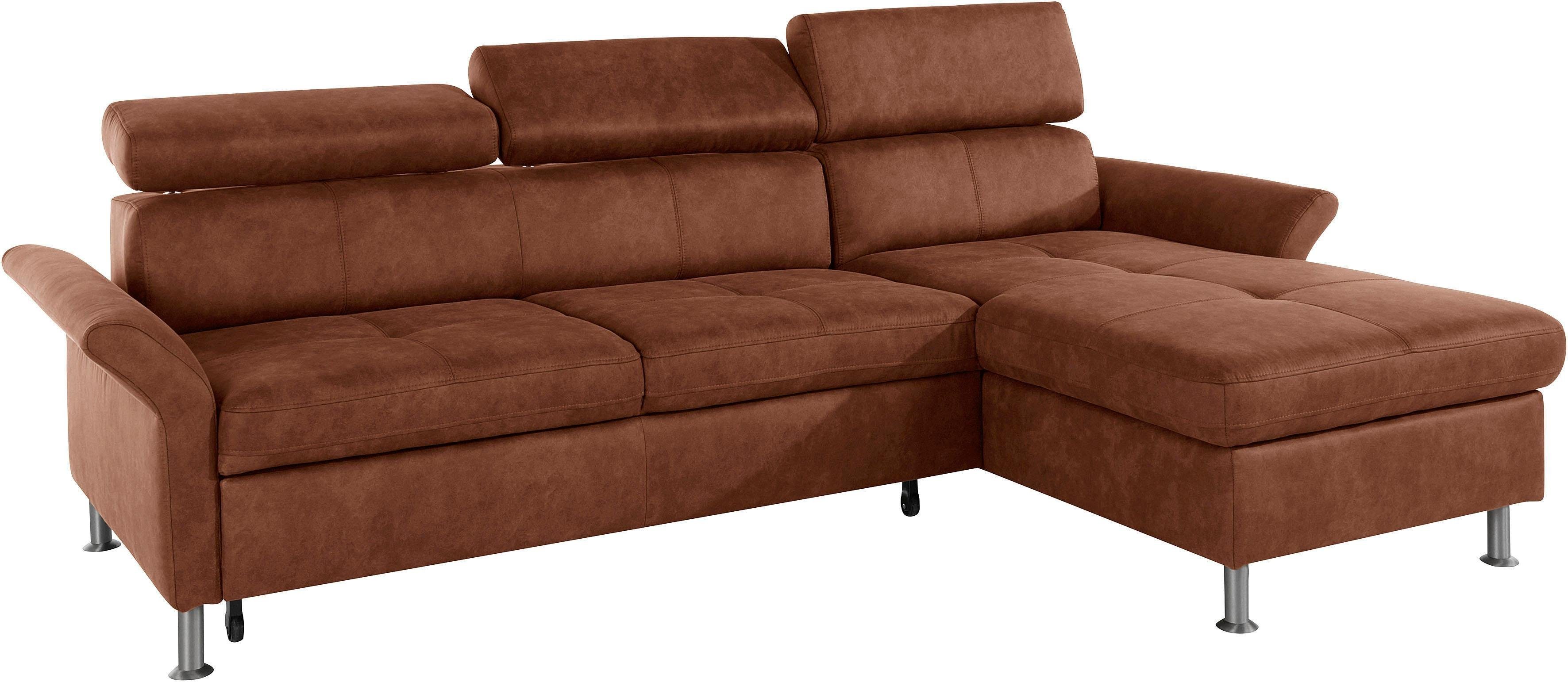 exxpo - sofa fashion Hoekbank Maretto, comfortabel en handig, L-vorm inclusief verstelbare hoofd- en rugleuning, naar keuze met slaapfunctie