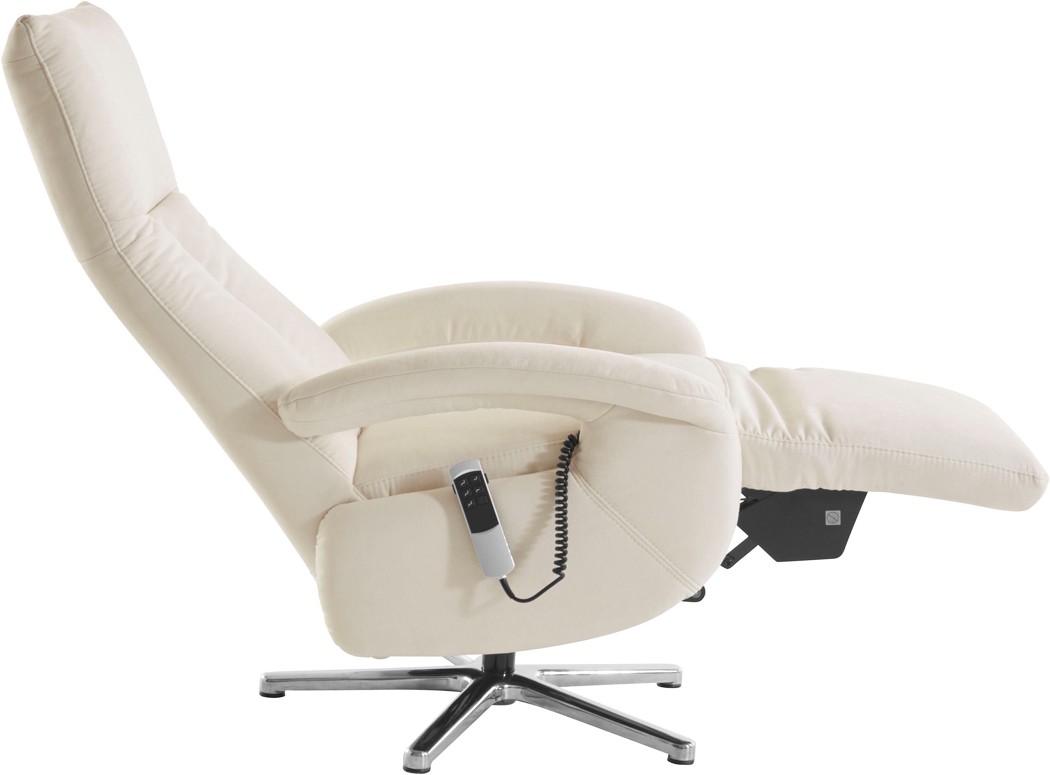 sit&more Relaxfauteuil Tycoon met verstelbare hoofdsteun en 360° draaifunctie keuze tussen handmatige of elektrische functie, ook met accu (draadloos)