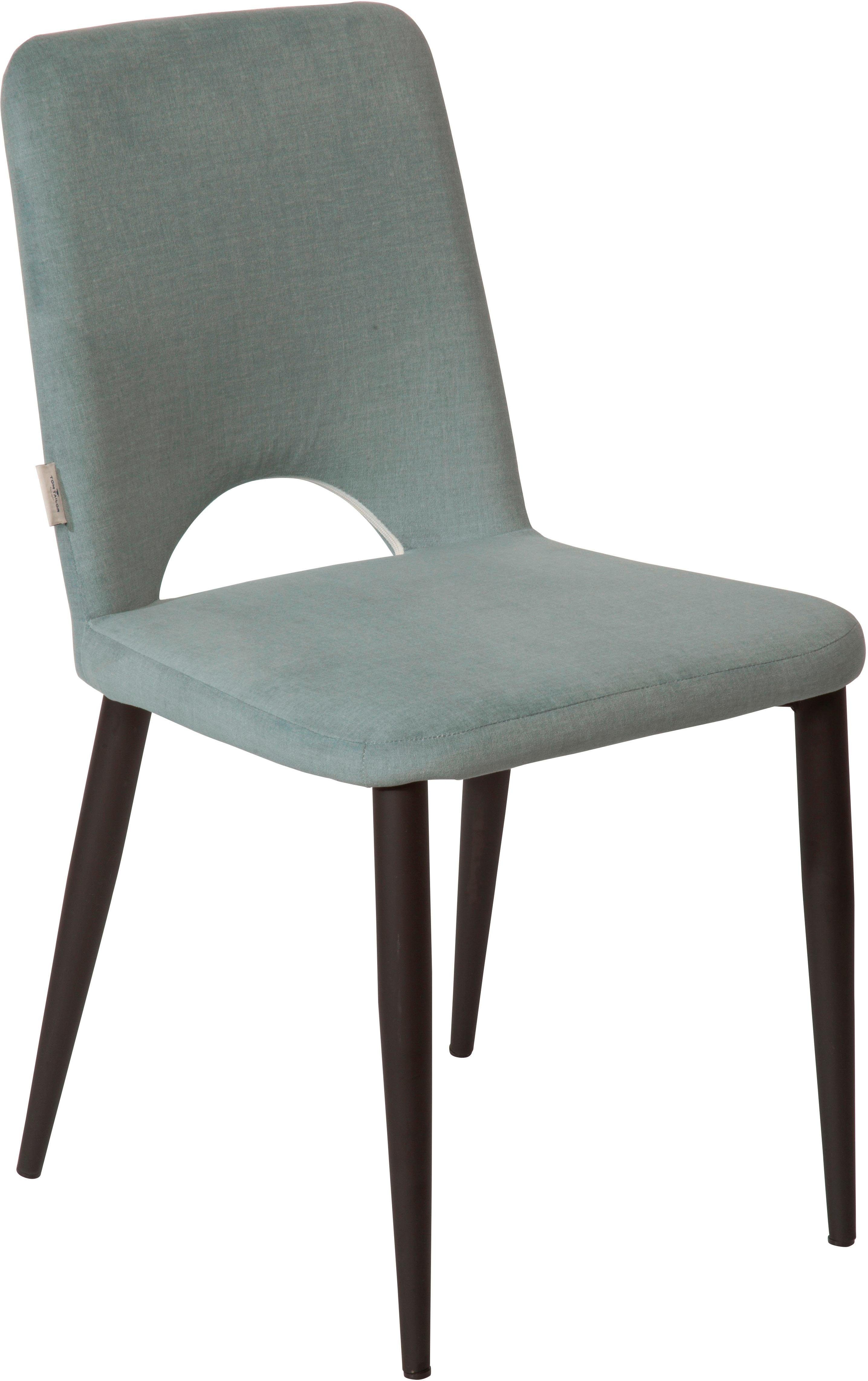TOM TAILOR HOME Stoel T-VELVET CHAIR (set, 2 stuks) 4 poot stoelen maat Fluweel STC grijs