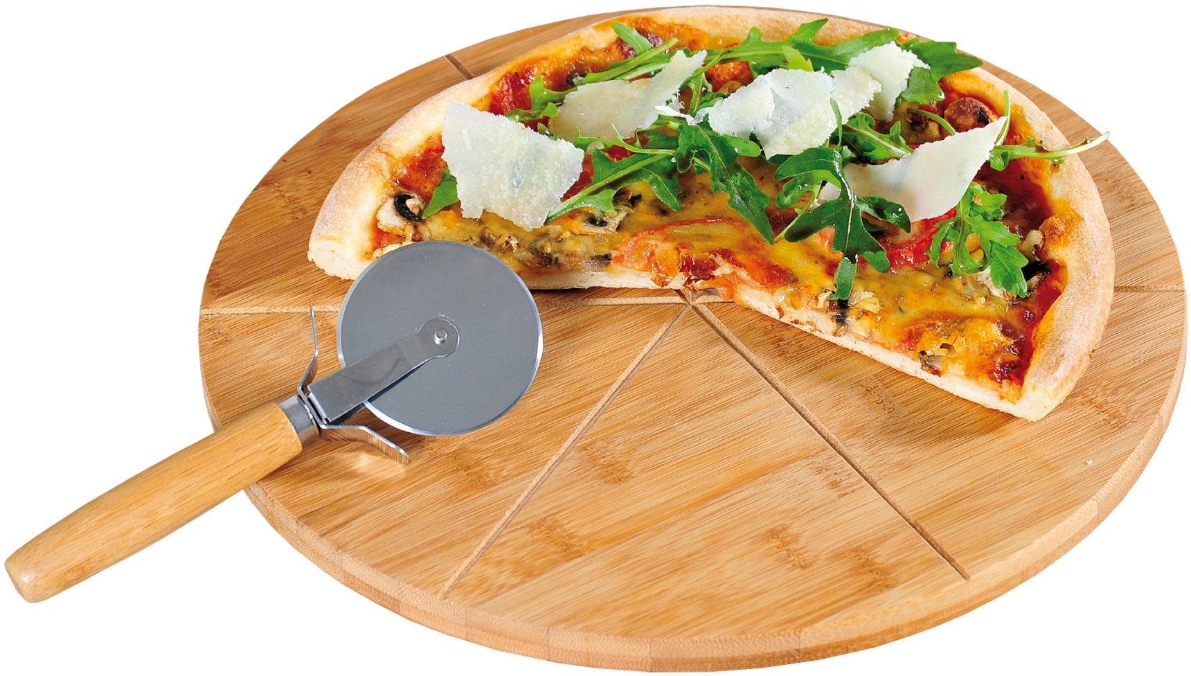 KESPER for kitchen & home Pizza snijplank met 1 pizzasnijder (set)