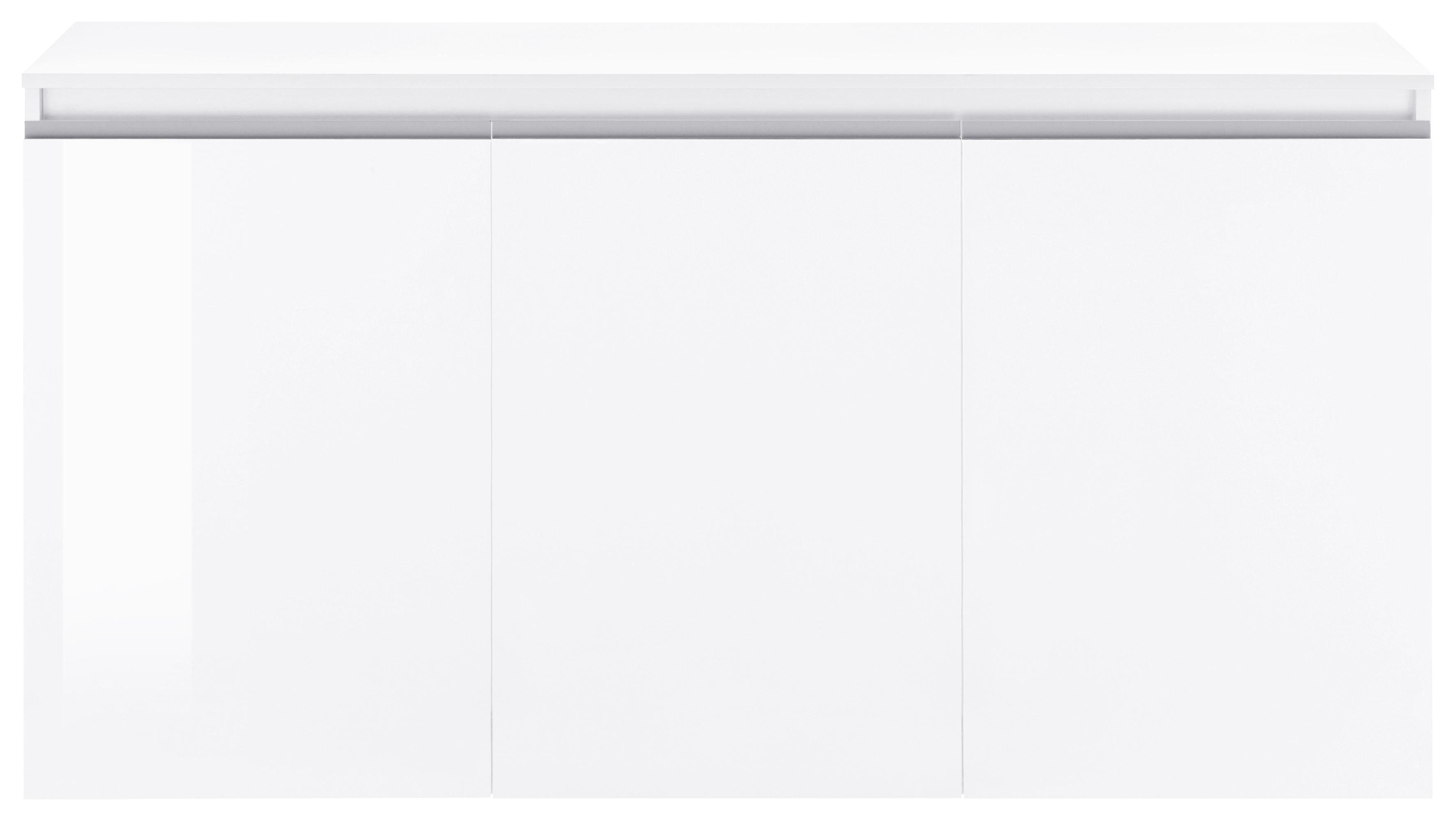 INOSIGN Kast Magic, kast, sideboard, buffet met 3 deuren, volledig hoogglans gelakt(b/d/h) 150x40x81 cm