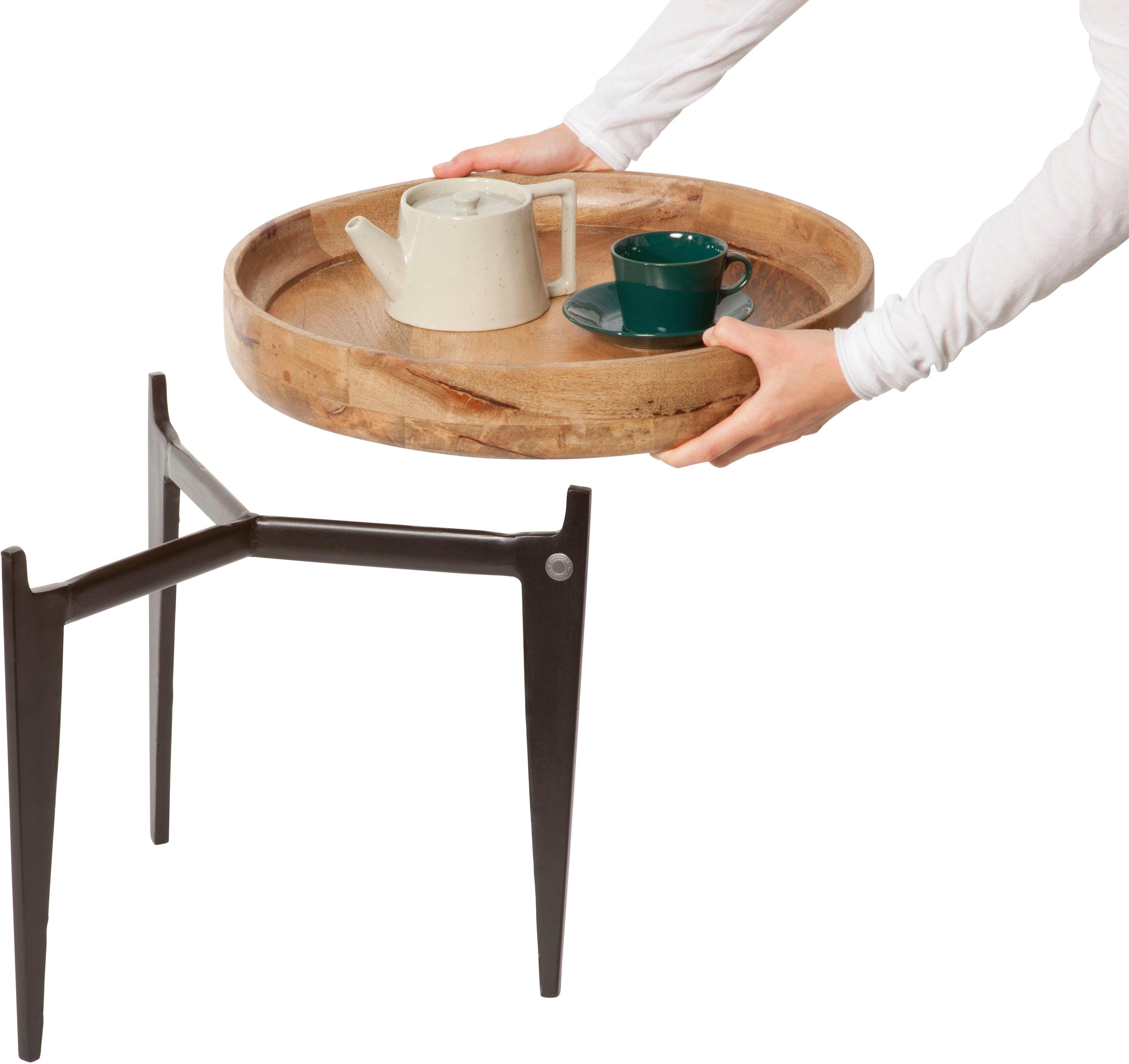 TOM TAILOR HOME Bijzettafel T-TRAY TABLE HIGH met blad, rond, ø 40 cm