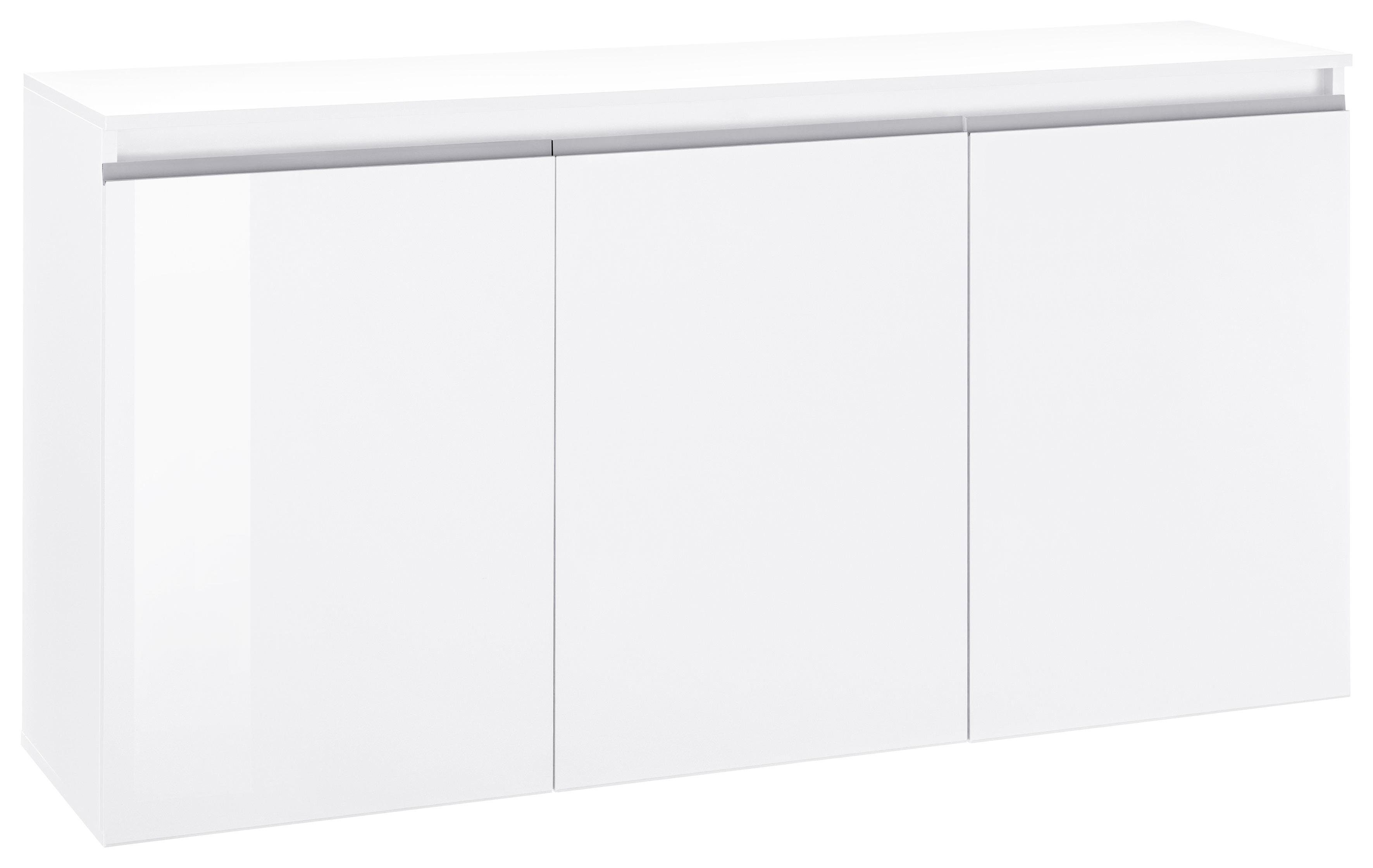 INOSIGN Kast Magic, kast, sideboard, buffet met 3 deuren, volledig hoogglans gelakt(b/d/h) 150x40x81 cm
