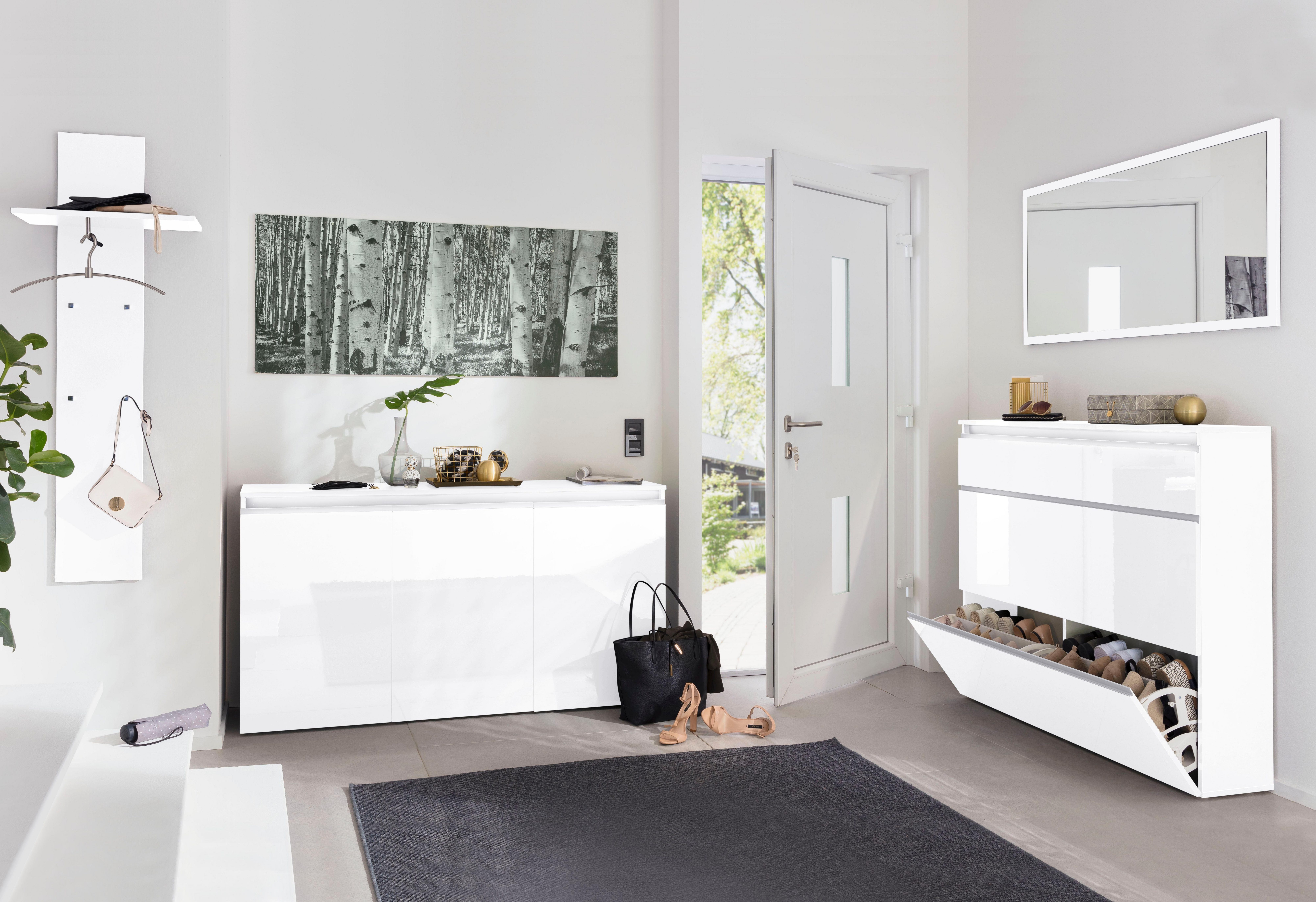 INOSIGN Kast Magic, kast, sideboard, buffet met 3 deuren, volledig hoogglans gelakt(b/d/h) 150x40x81 cm
