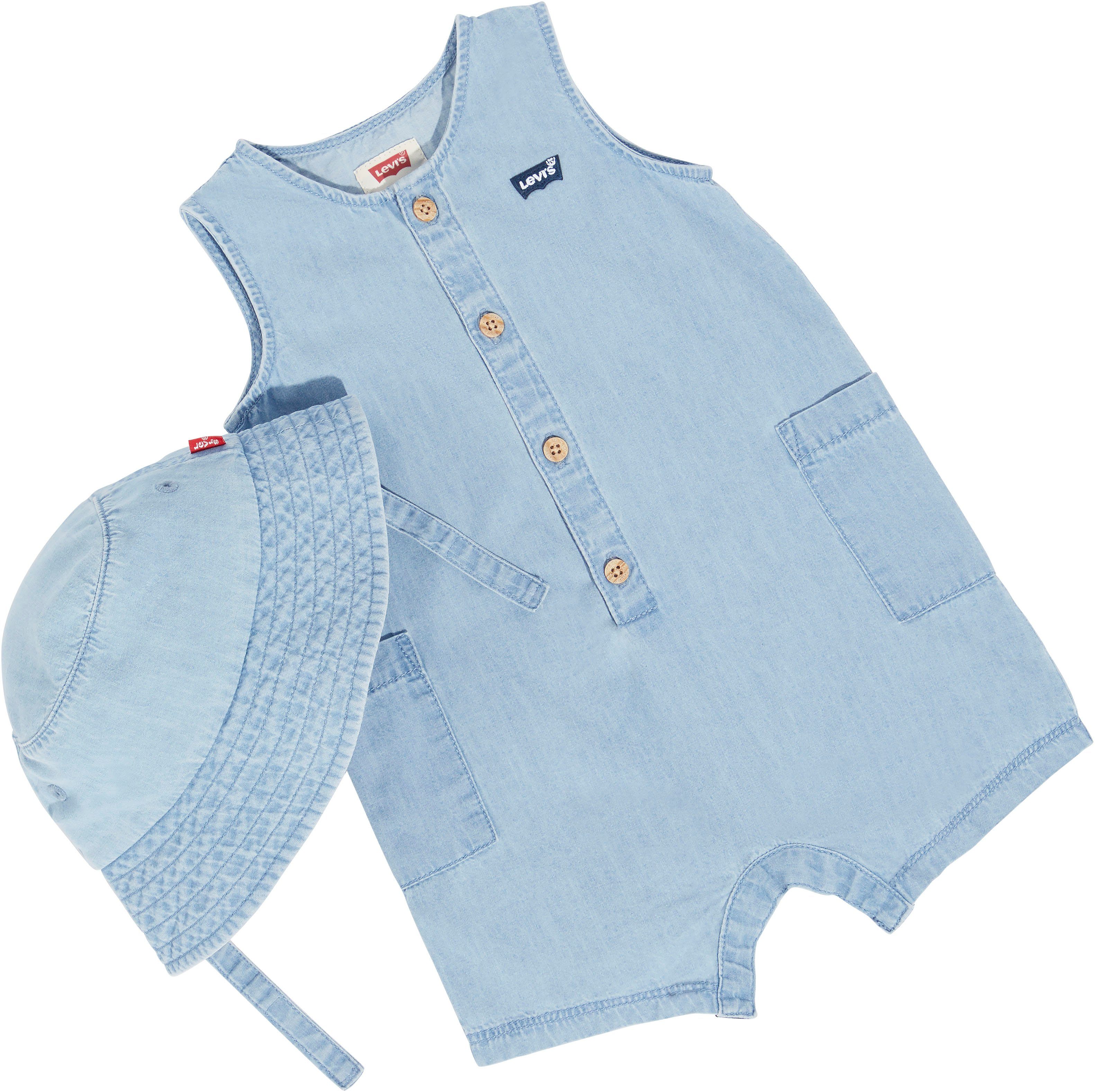 Levi's Kidswear Starterset Romper en hoed voor baby's