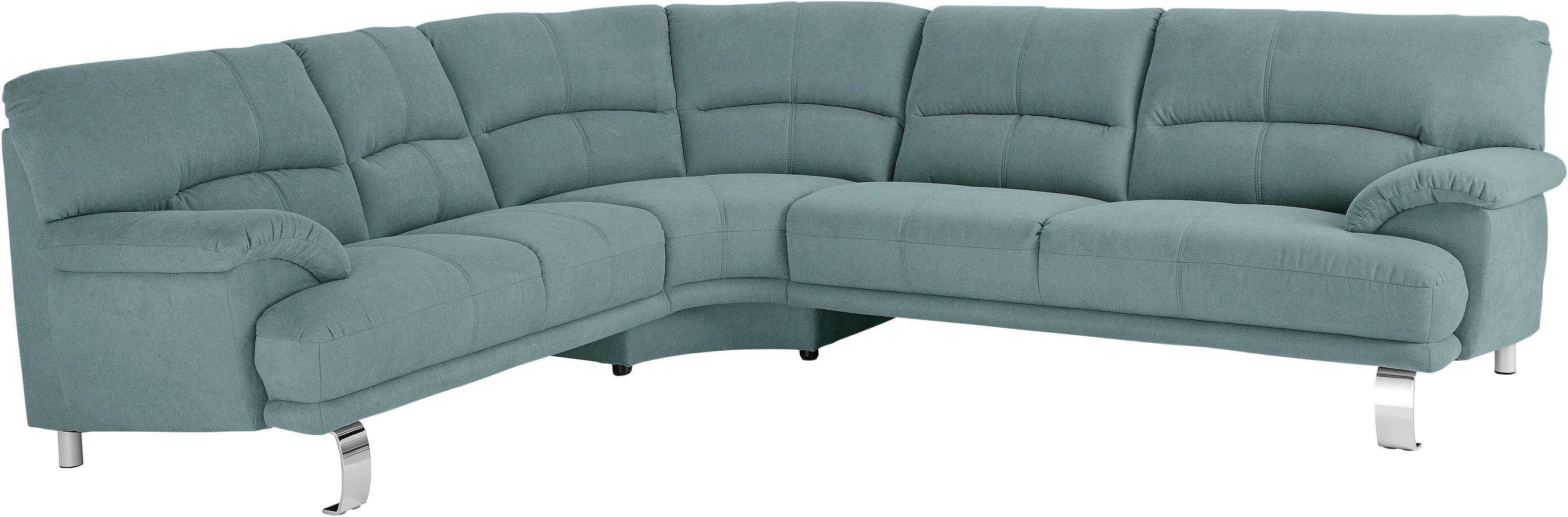 TRENDMANUFAKTUR Hoekbank Cecilia II, in Italiaans design, comfortabel, hoog zitcomfort, L-vorm